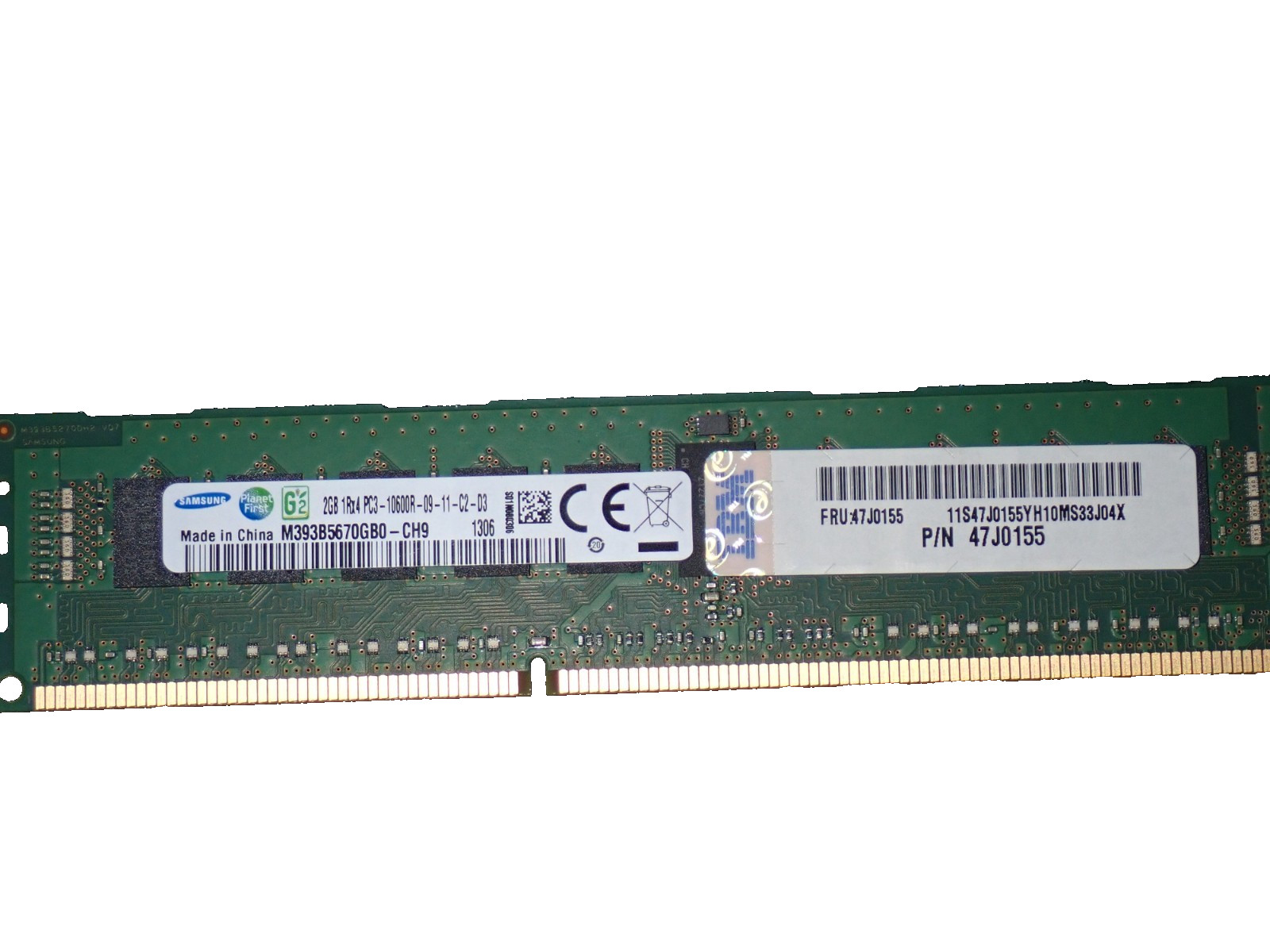 Lot of 4 Samsung M393B5670GB0-CH9 2GB PC3-10600 DDR3-1333MHz ECC Memory Module