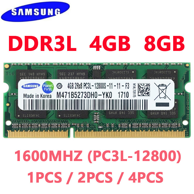 SAMSUNG DDR3 DDR3L 4GB 8GB 16GB 1600 PC3L-12800 Laptop Memory RAM SODIMM 204-Pin
