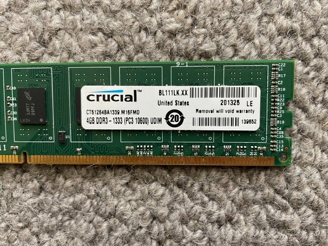 Crucial 4GB DDR3-1333 PC3-10600 SO-DIMM