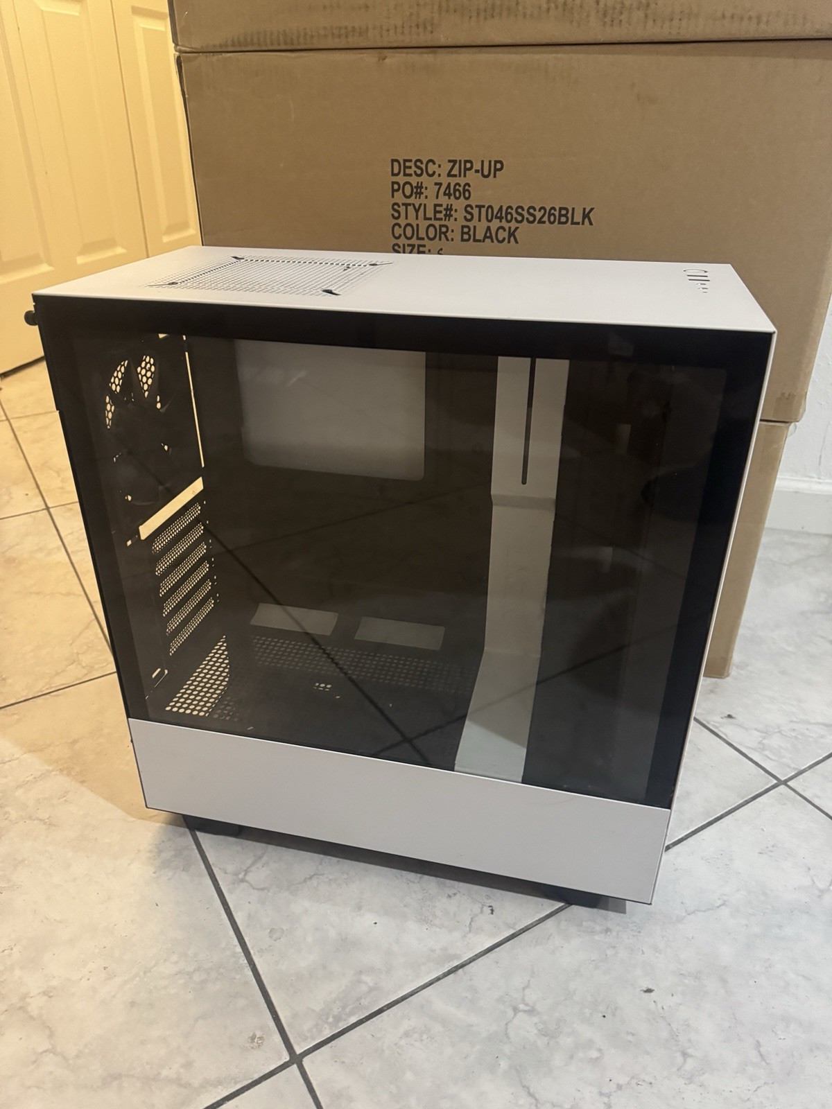 NZXT H500 – Compact ATX Mid-Tower PC Gaming Case – Tempered Glass Panel – White