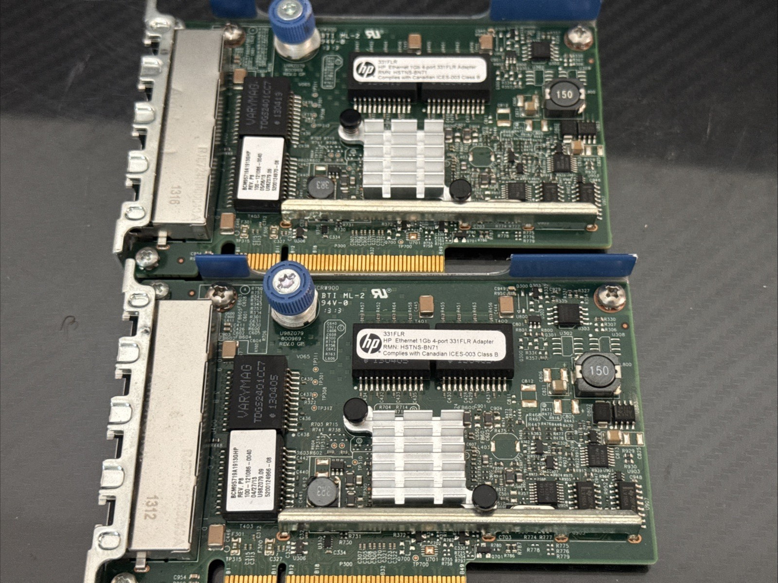 LOT OF 2 – HP 629133-001 PCI Express x8 1Gb 4-Port 331FLR Adapter Ethernet Card