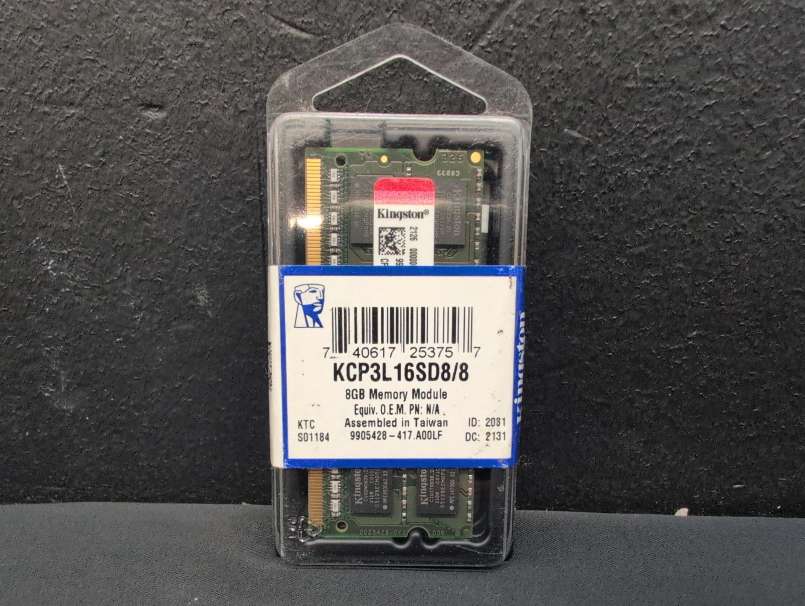 Kingston 8GB PC3L-12800S DDR3L-1600 Laptop Ram Memory KCP3L16SD8/8