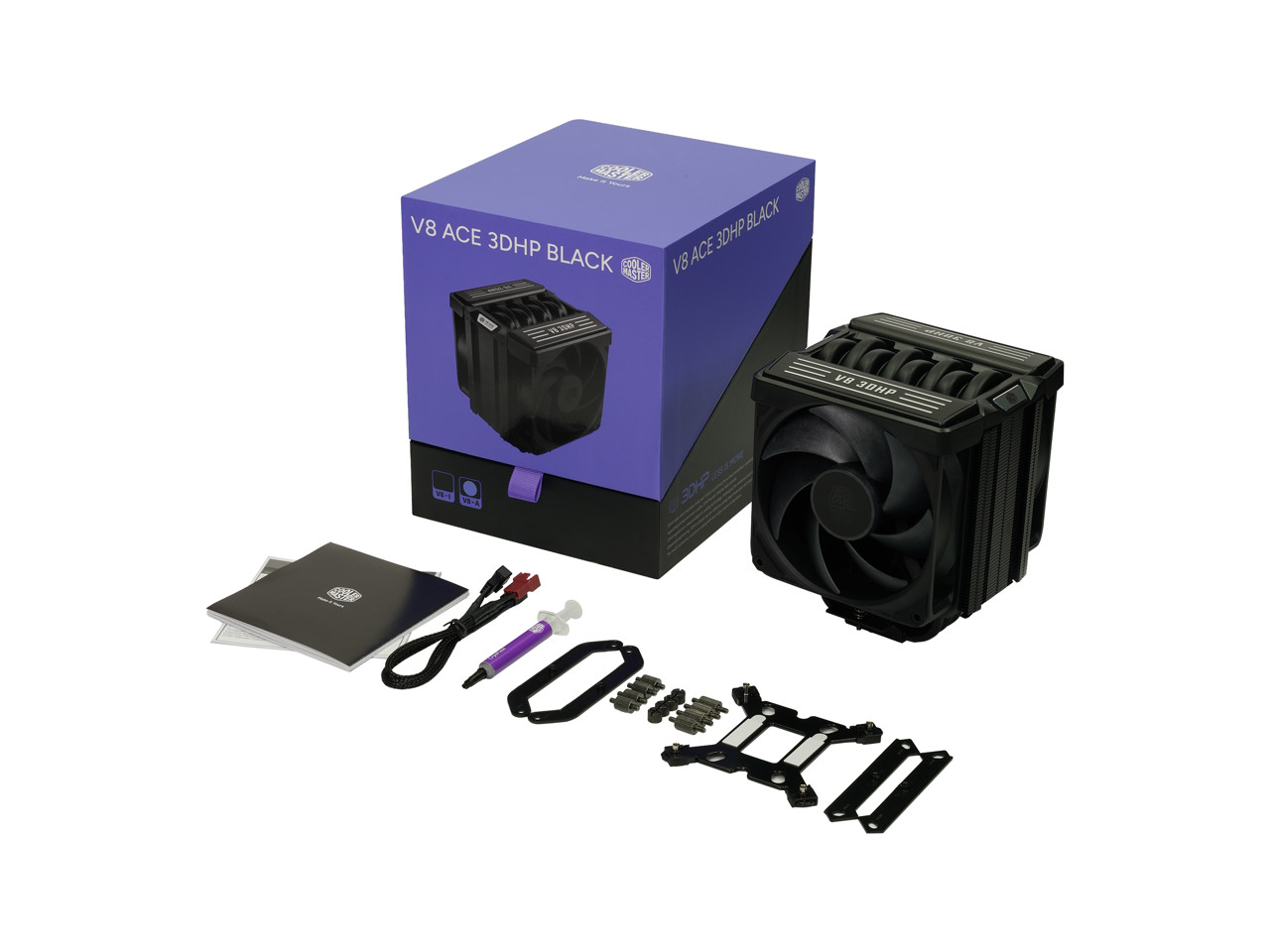 Cooler Master V8 ACE 3DHP AMD CPU Air Cooler – Patented 3D Heat Pipe Technology,