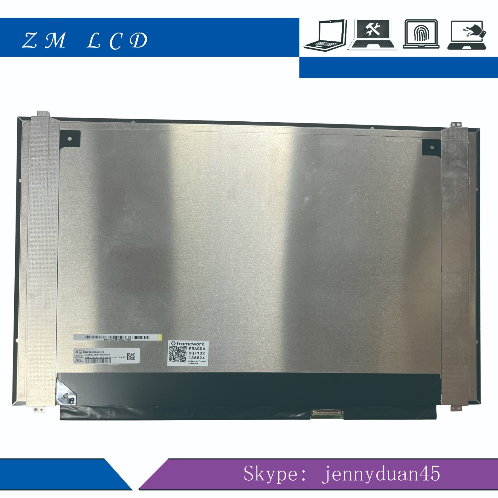 NE160QDM-NZ6 FRAMEWORK CHROMEBOOK 16.0IN LCD SCREEN WQXGA 165Hz 2560*1600 500Nit