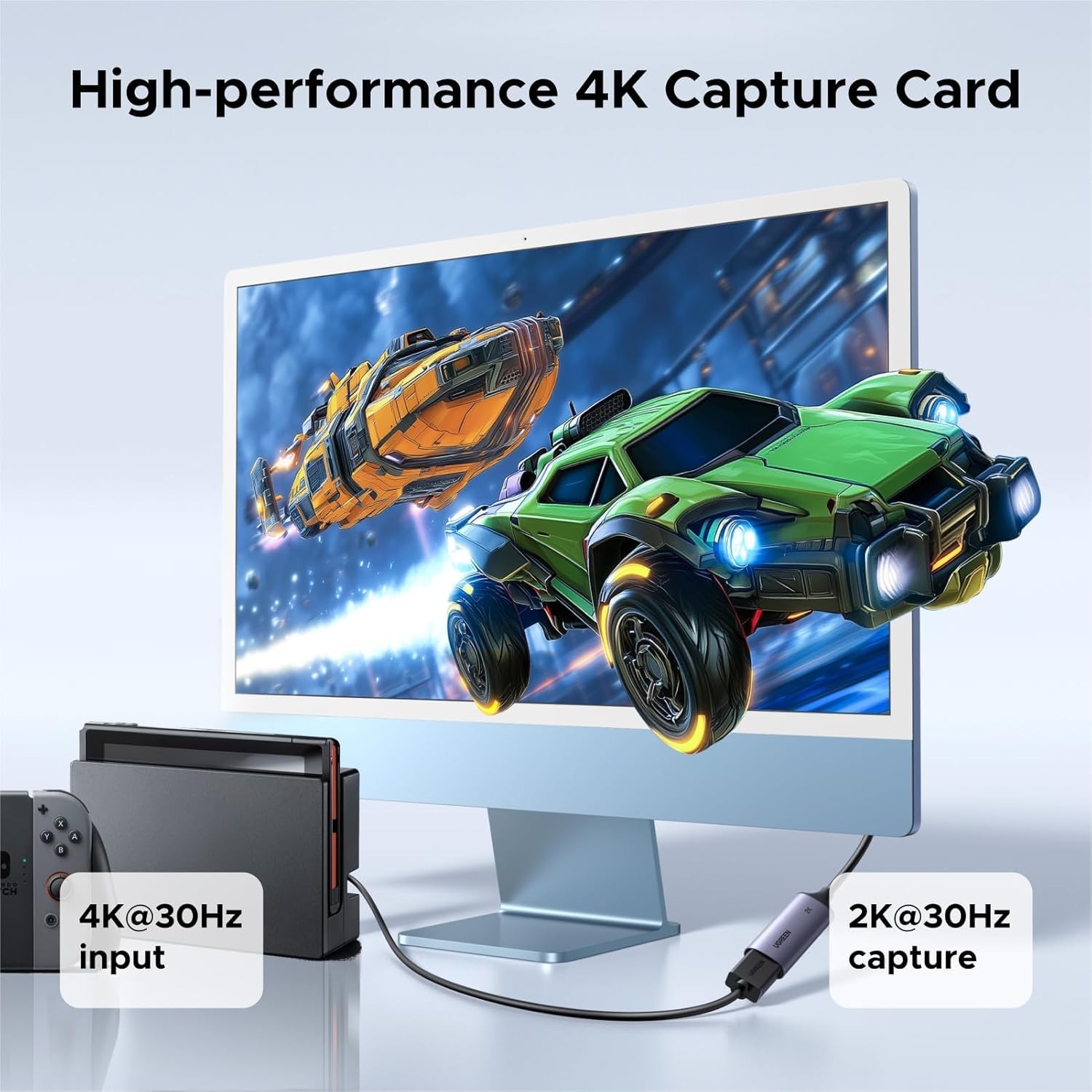 High-Speed 2K Capture Card with USB A & C – Compatible with All Major Devices