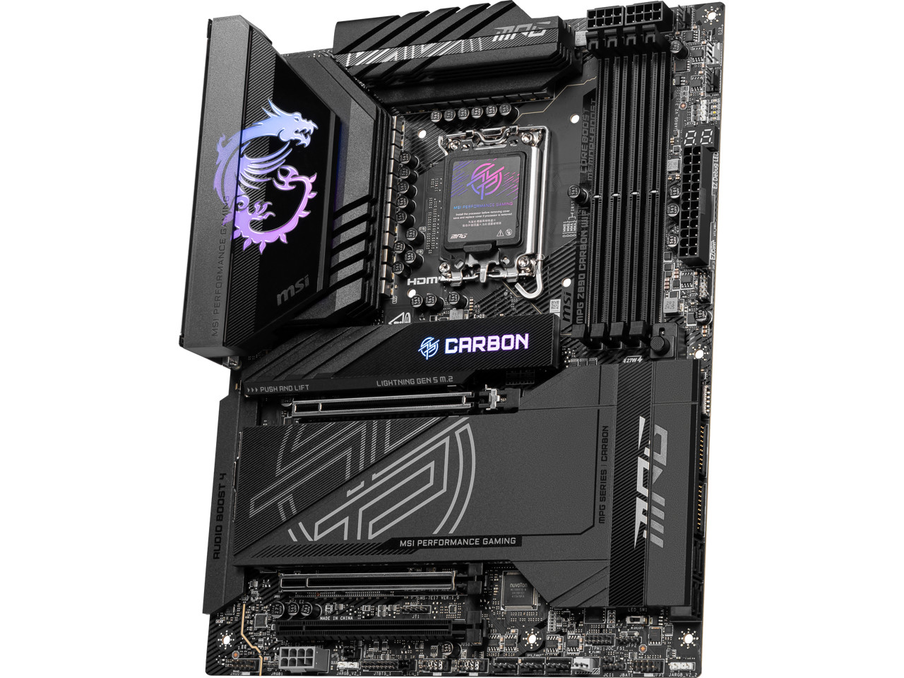 MSI MPG Z890 CARBON WIFI LGA 1851 Intel Z890 SATA 6Gb/s ATX Motherboard