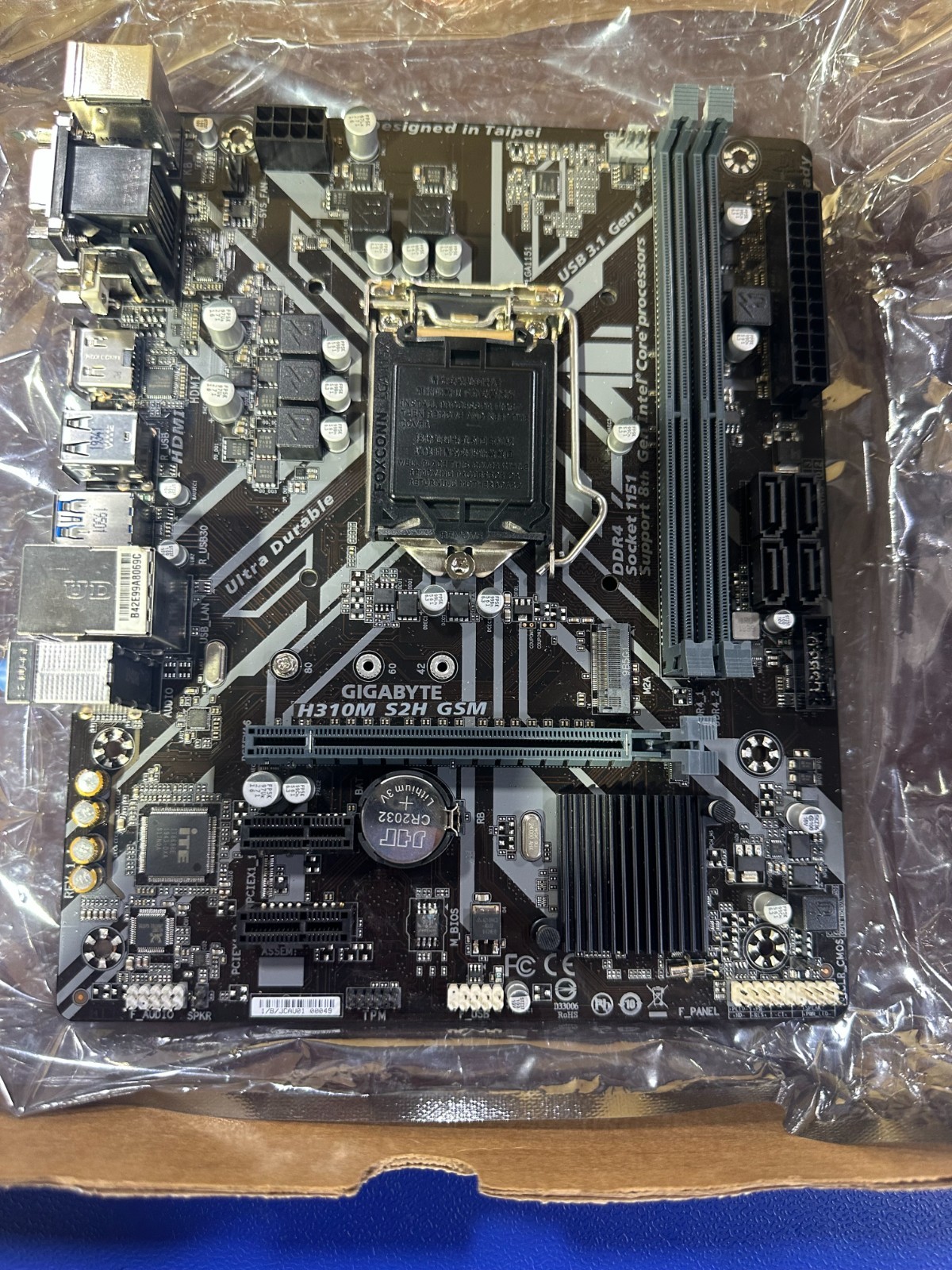 Gigabyte H310M S2H LGA 1151 Micro ATX Motherboard DDR4 USB 3.1 HDMI No I/O