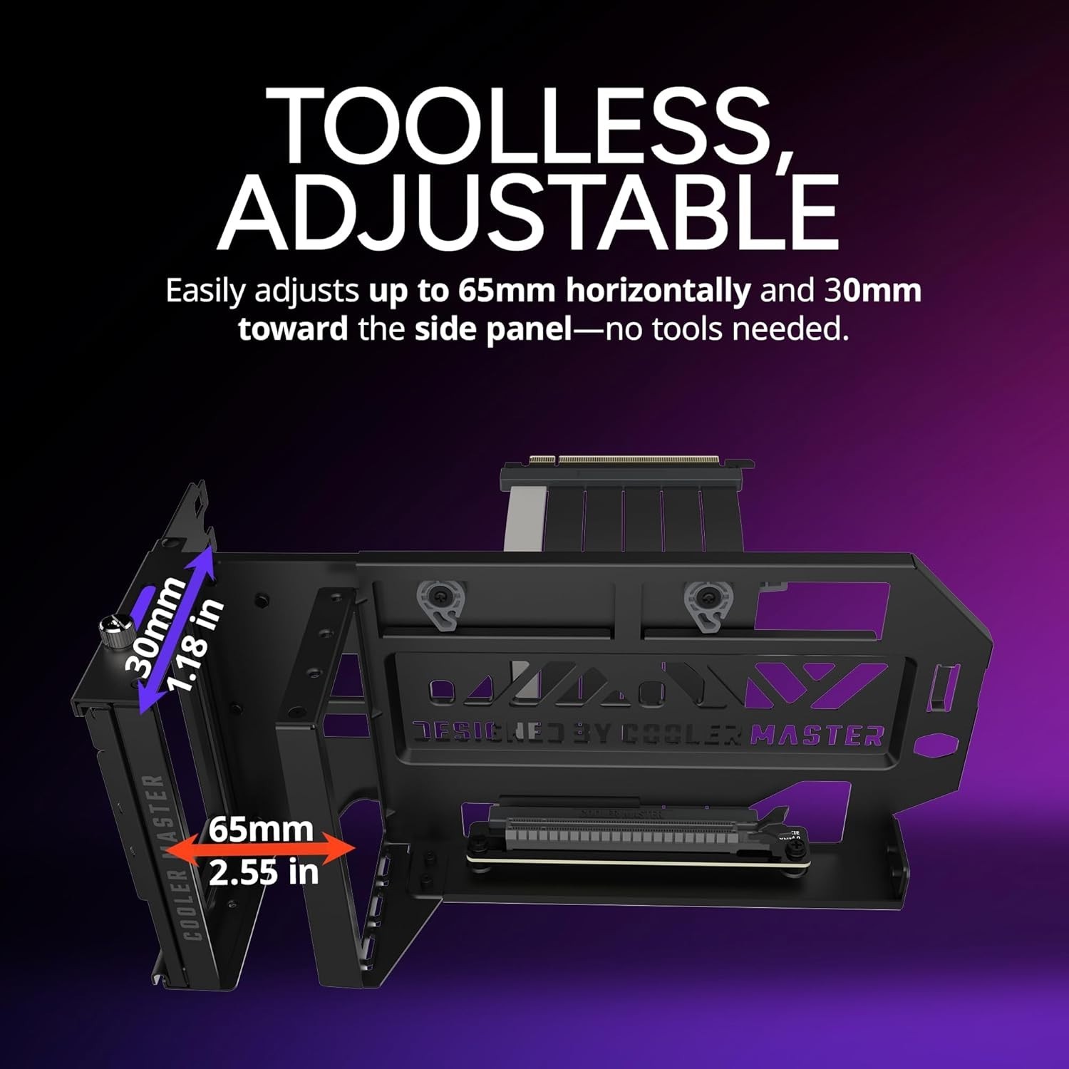 Vertical Graphics Card Holder, PCIe 4.0 Riser Cable