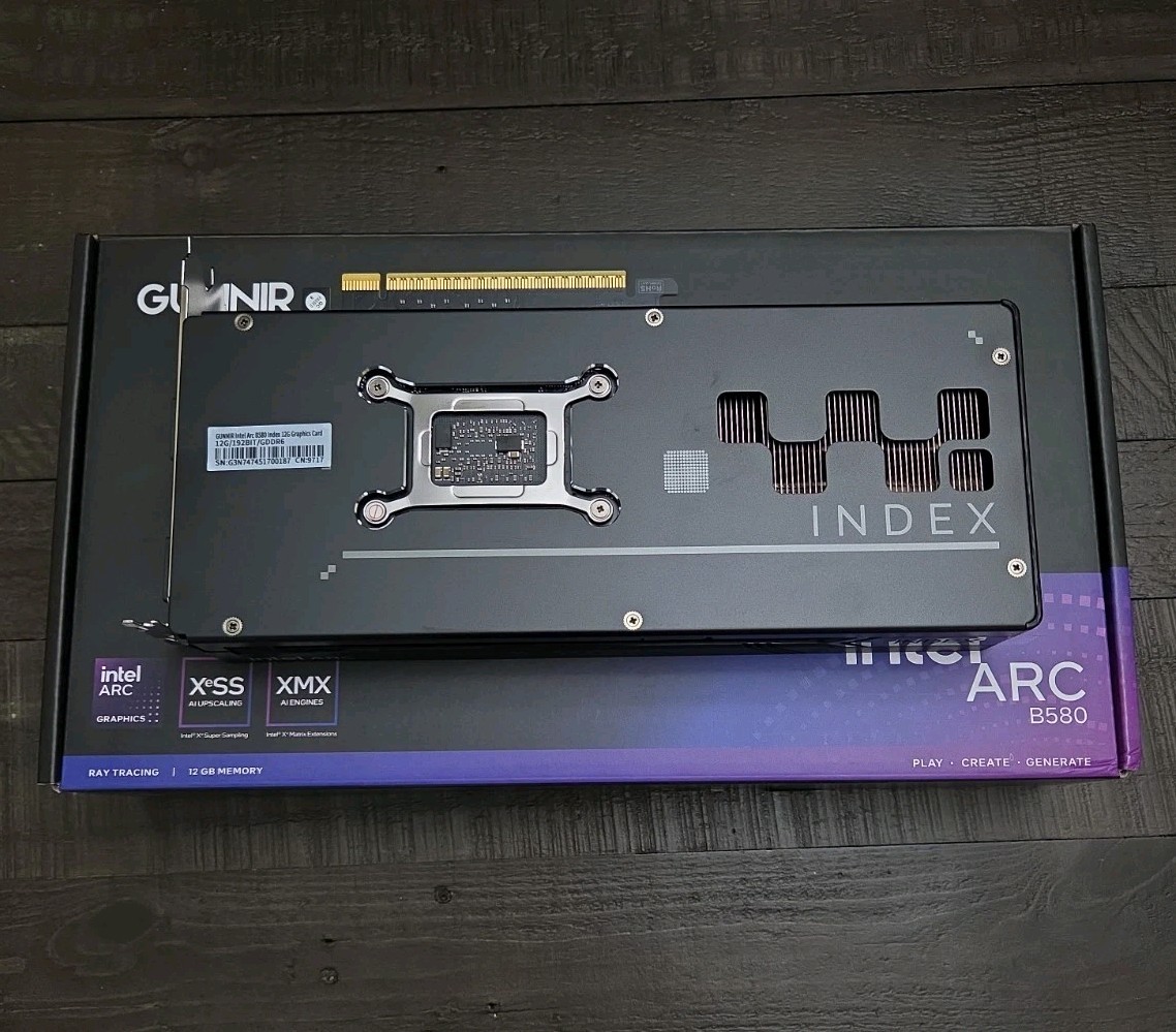 Gunnir Intel Arc B580 Index 12GB GPU GDDR6 192-Bit 2560 Cores 160 TMUs 80 ROPs