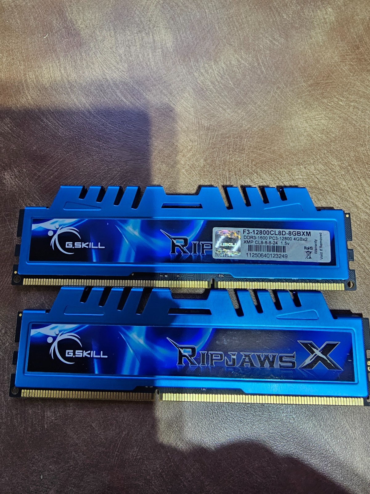 G. SKILL PC3-12800 4GBX2 (8 GB Total) DDR3 1600 MHz PC3-12800 DDR3 Memory