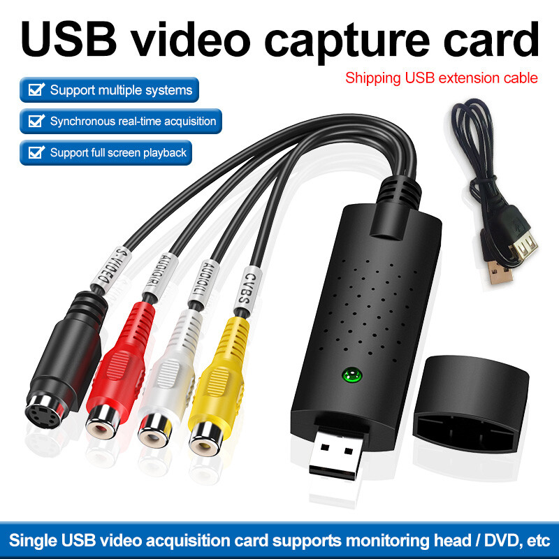 USB 2.0 Audio TV Video VHS to DVD VCR PC DVR HDD Converter Adapter Capture Card