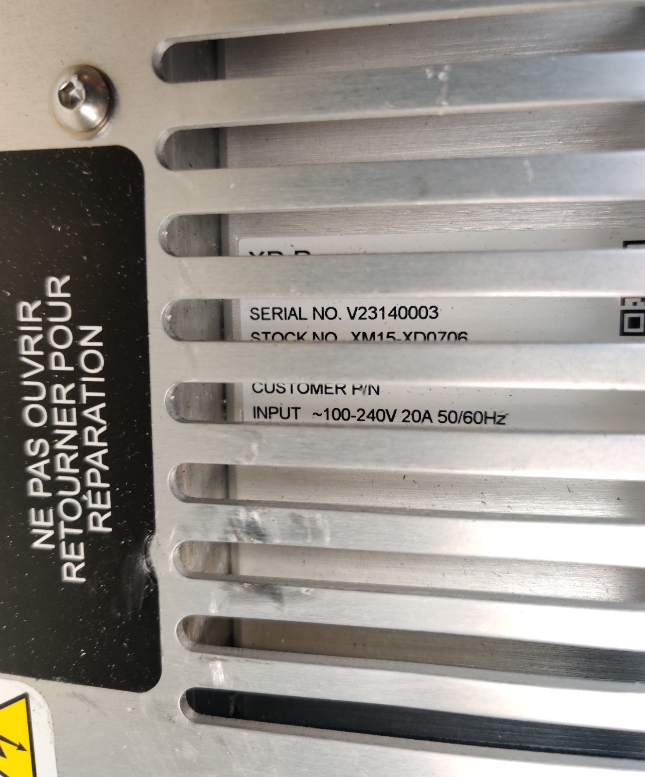 PerkinElmer BC004617F QSight 420 AC Box 2500W Power Supply Tested