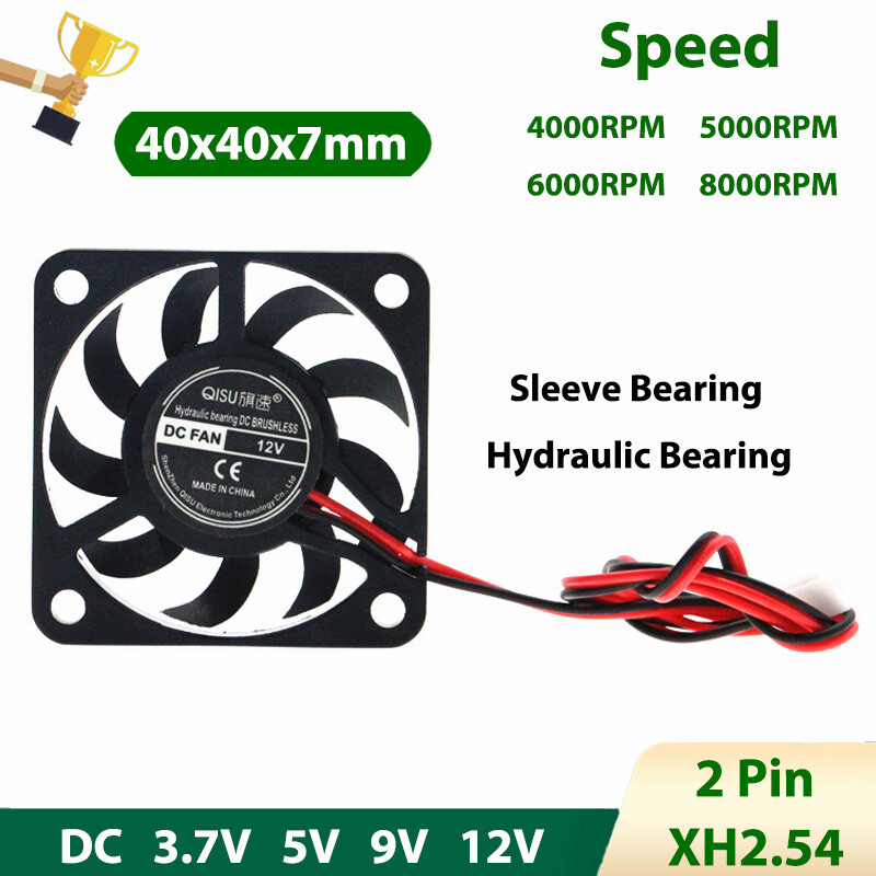 4007 DC Brushless Cooling Fan Mini Silent Fans 3.7V 5V 9V 12V 4000RPM-8000RPM