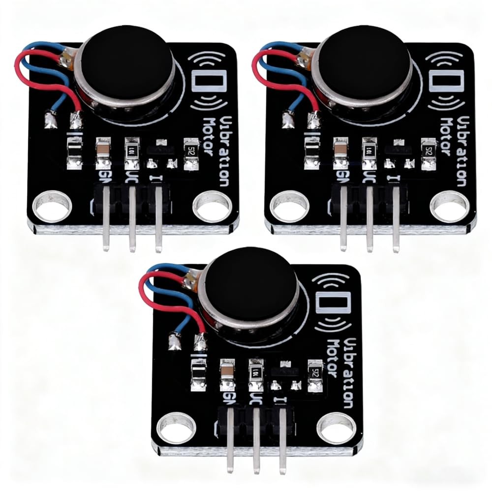 Chiffonade 3Pcs Vibration Sensor Module DC5V 9000RPM Flat Motor with MOS Driv…