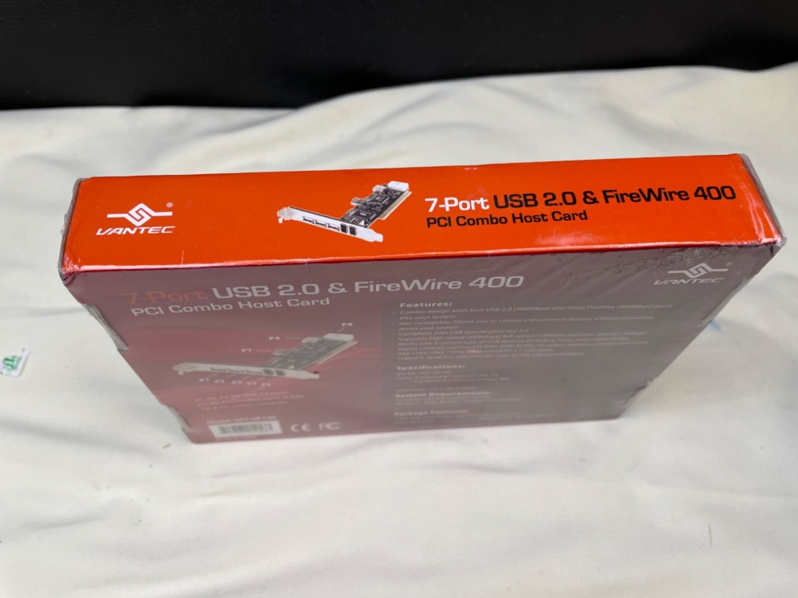 Vantec 7 Port USB 2.0 Fire Wire 400 PCI Combo Host Card SKU 6787