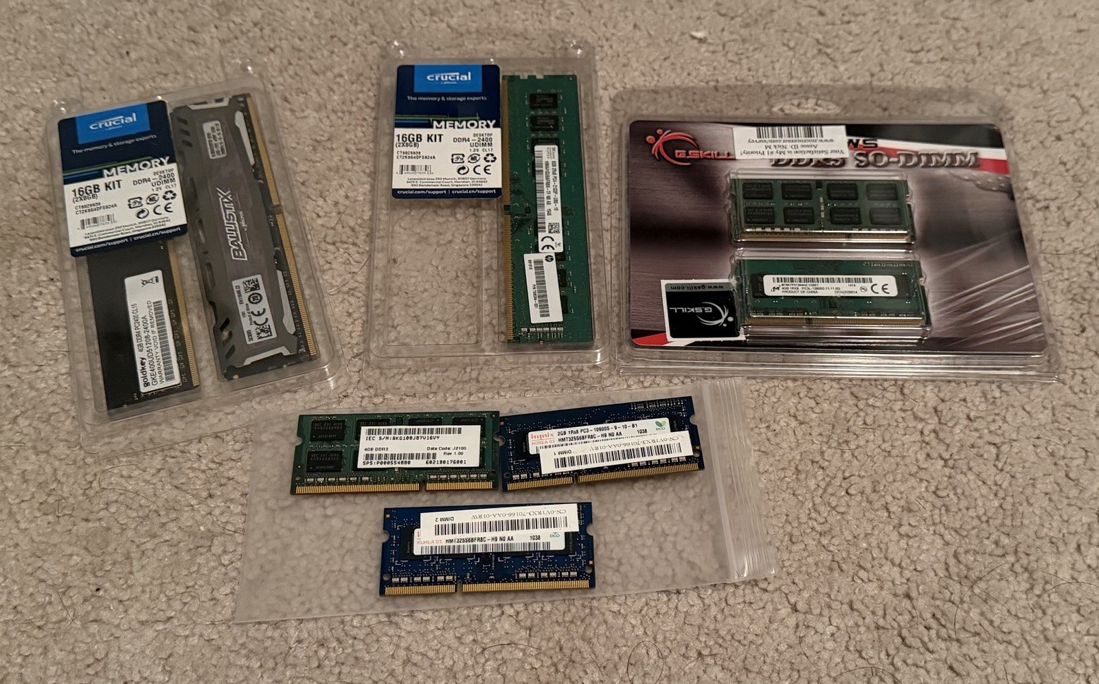 Computer Memory Boards Various Sizes And Types