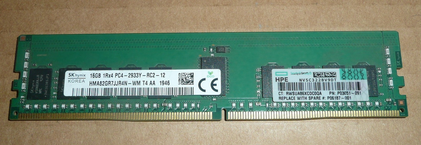 SK Hynix 16GB (1 x 16GB) PC4-2933Y DDR4 RAM ECC RDIMM HMA82GR7JJR4N-WM