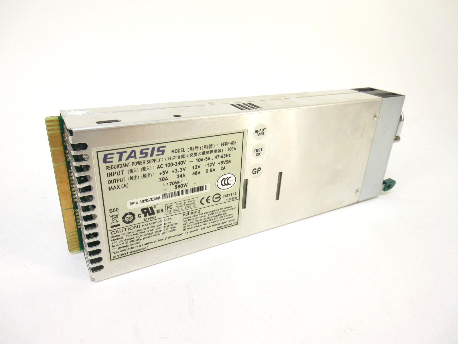 ETASIS EFRP-603 600W Redundant Power Supply