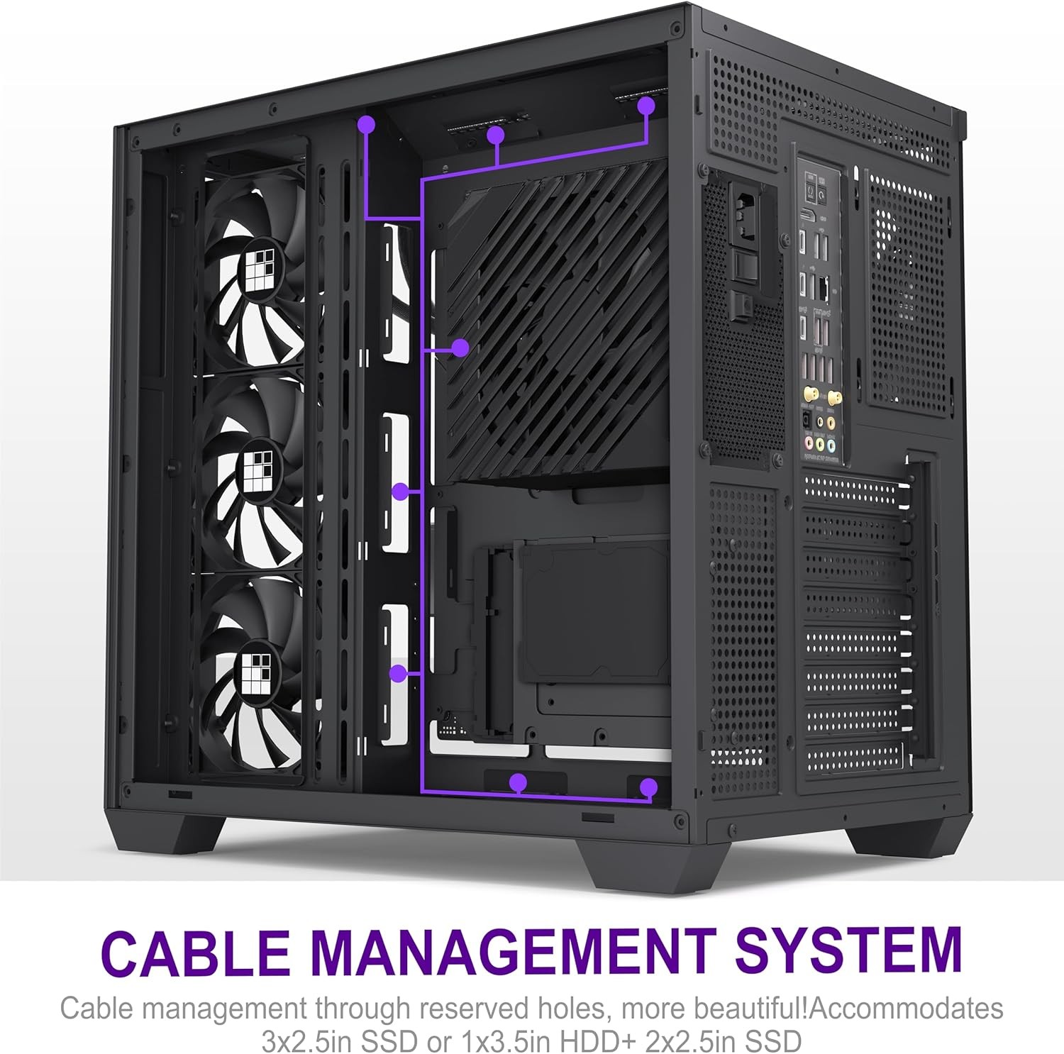 F300 (2025) PC Case – Pre-Installed 4 No RGB Fan, ATX Mid-Tower Computer Case, G