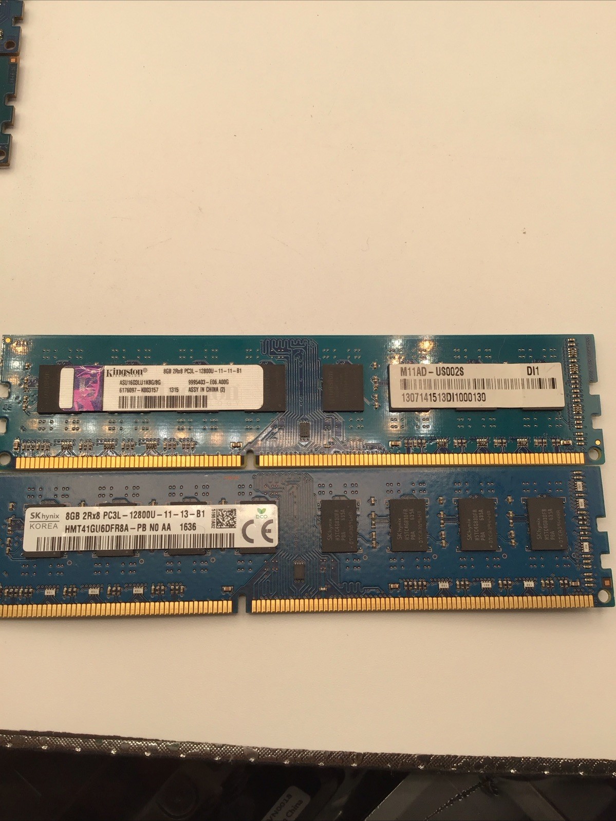 Mixed Lot of 6x 8GB 2Rx8 DDR3 1600MHz Desktop DIMM memory PC3-12800U-11-12-B1