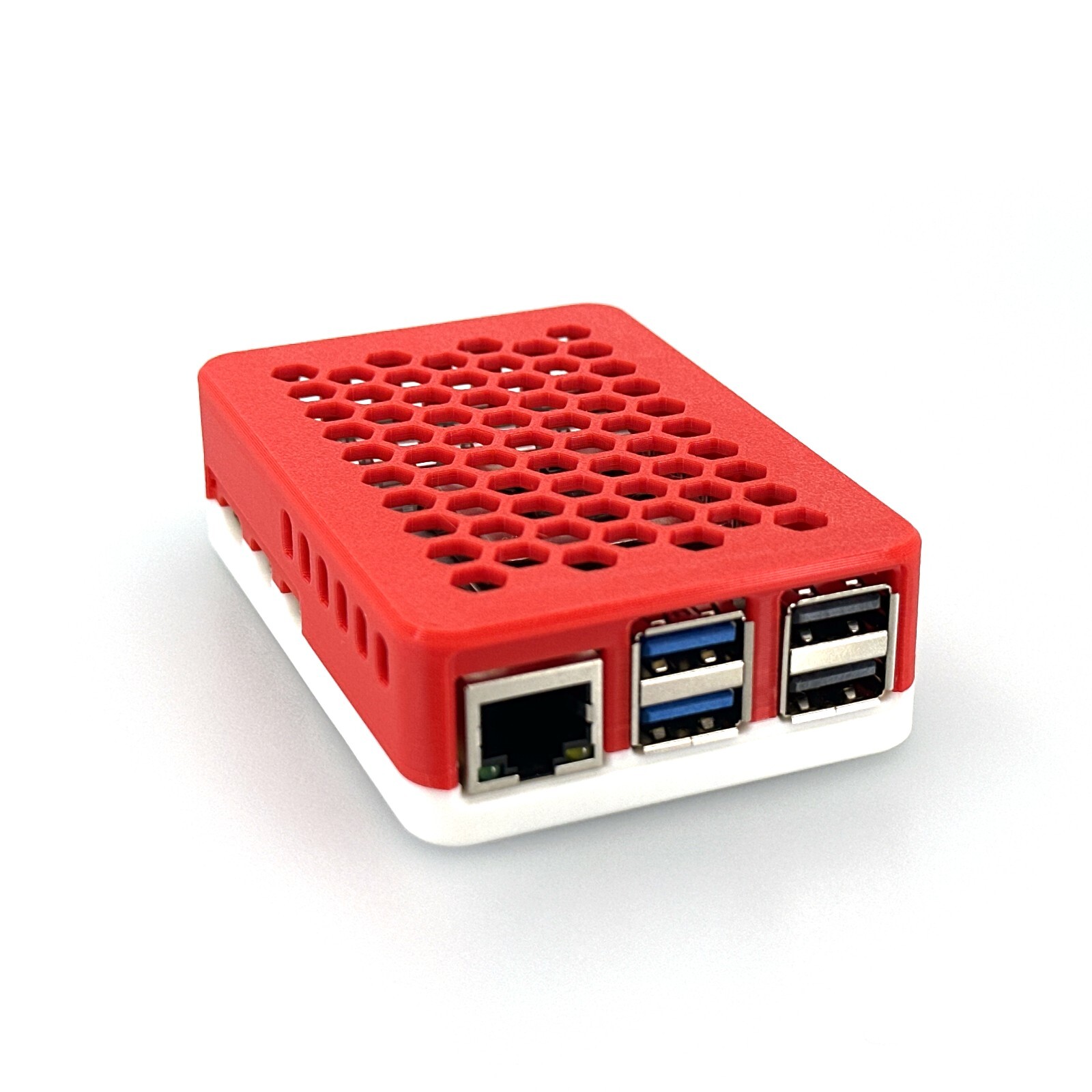 Raspberry Pi 5 Case, Custom 3D Printed with Silicone Bumper Pads, Ventilated