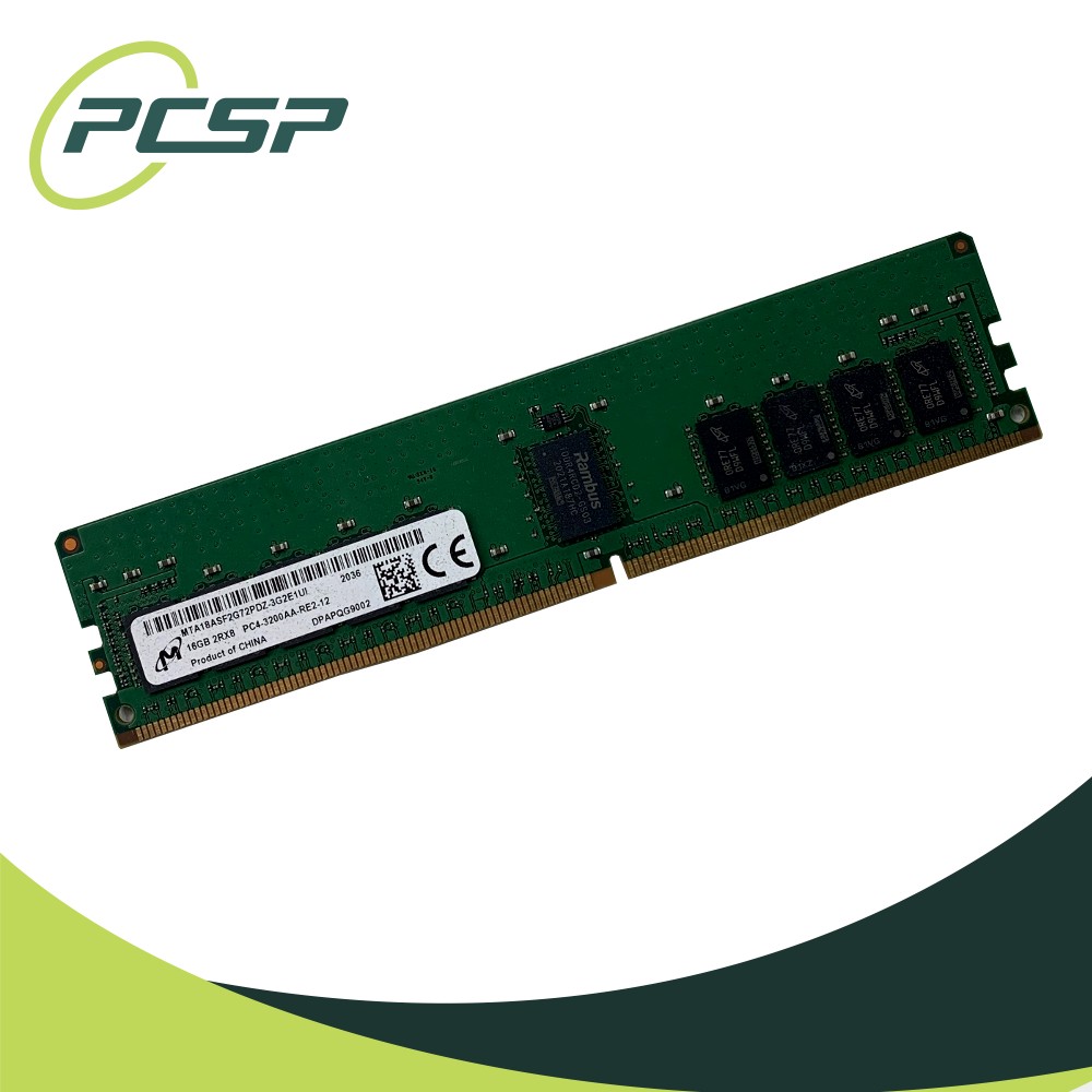 Micron 16GB PC4-3200AA-R 2Rx8 DDR4 ECC REG RDIMM RAM MTA18ASF2G72PDZ-3G2E1UI