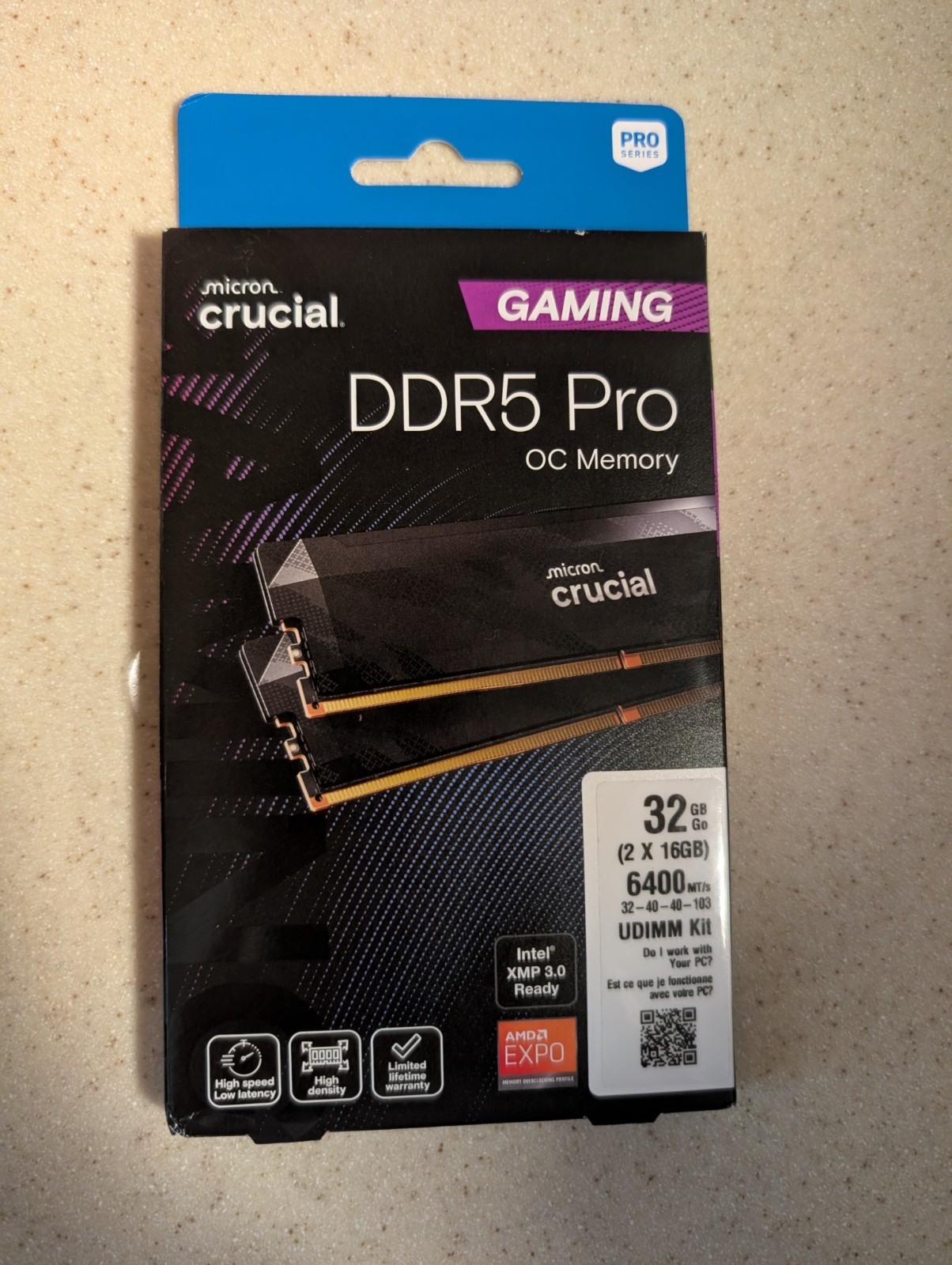 NEW! Black Crucial DDR5 Pro OC 2×16 GB 6400MT/s CL32