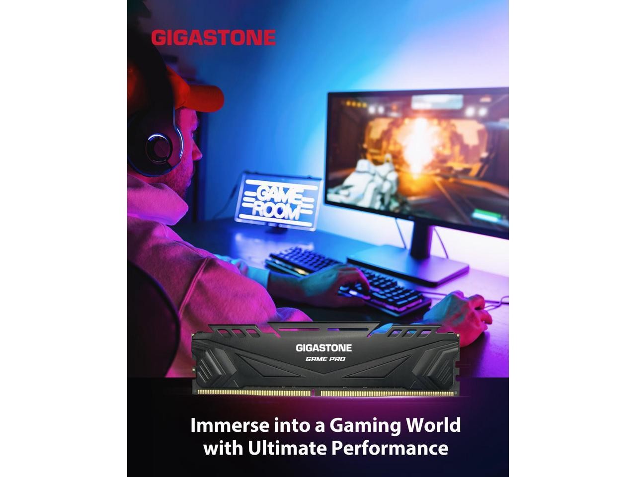 Gigastone GST Game Pro 32GB (2 x 16GB) 288-Pin PC RAM DDR4 3200 (PC4 25600)