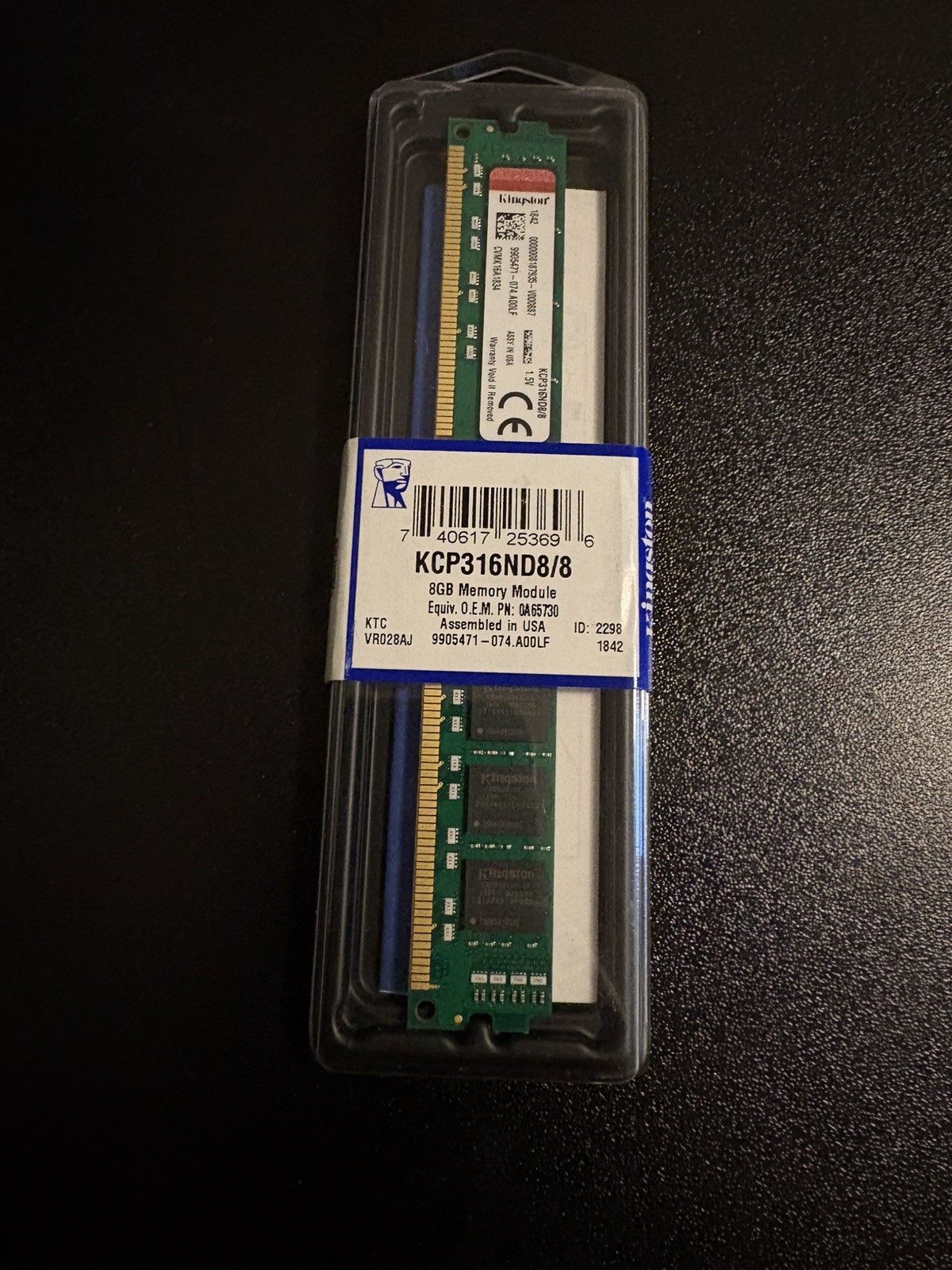 Kingston KCP316ND8/8 8gb 1600mhz Mod Mem