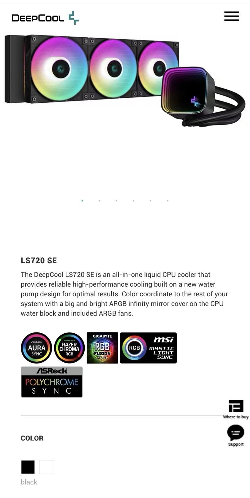 Deep Cool Infinity Series LS720 SE