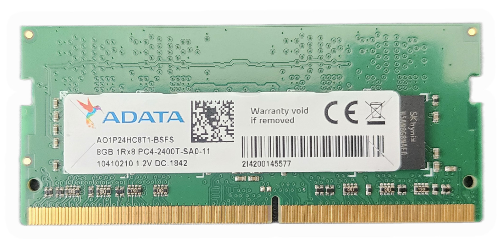 ADATA AO1P24HC8T1-BSFS 8GB DDR4-2400MHz PC4-19200 Non-ECC SODIMM 260-Pin Memory