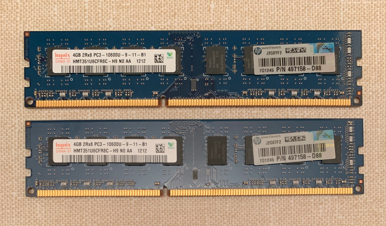 2X 4GB (8GB) Hynix PC3-10600 DDR3-1333 desktop RAM HMT351U6CFR8C-H9 – TESTED