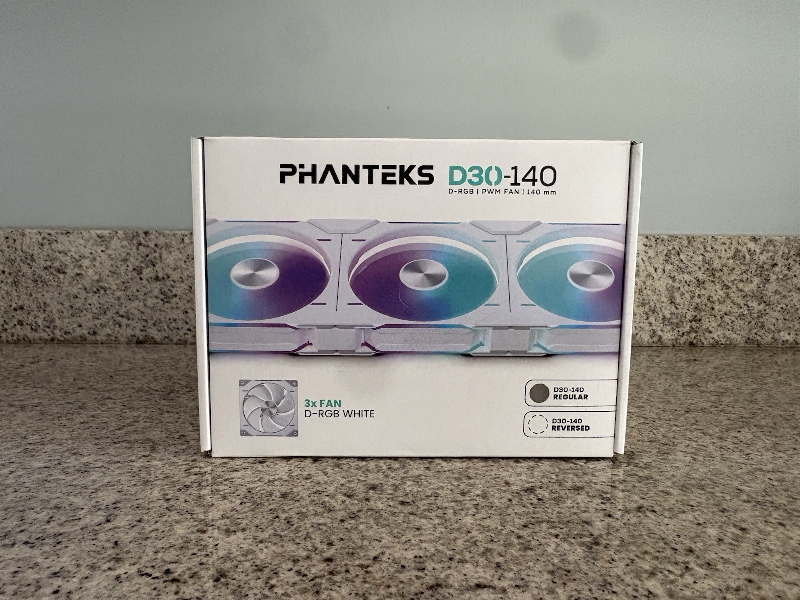 Phanteks D30-140 DRGB PWM 140mm Fan 3-Pack White Regular Airflow NEW SEALED