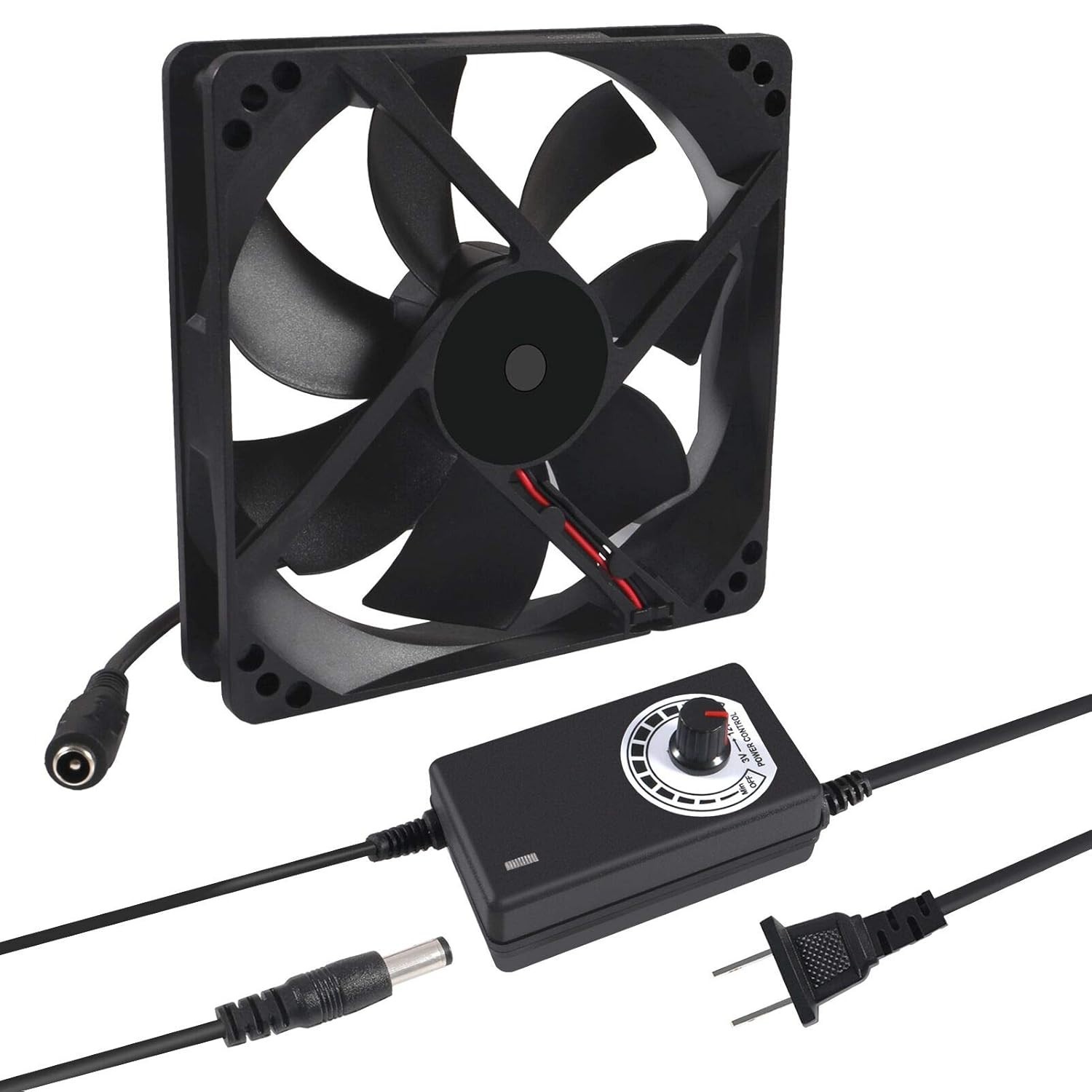 120mm x 25mm 110V 220V AC Powered Cooling Fan with Speed Controller