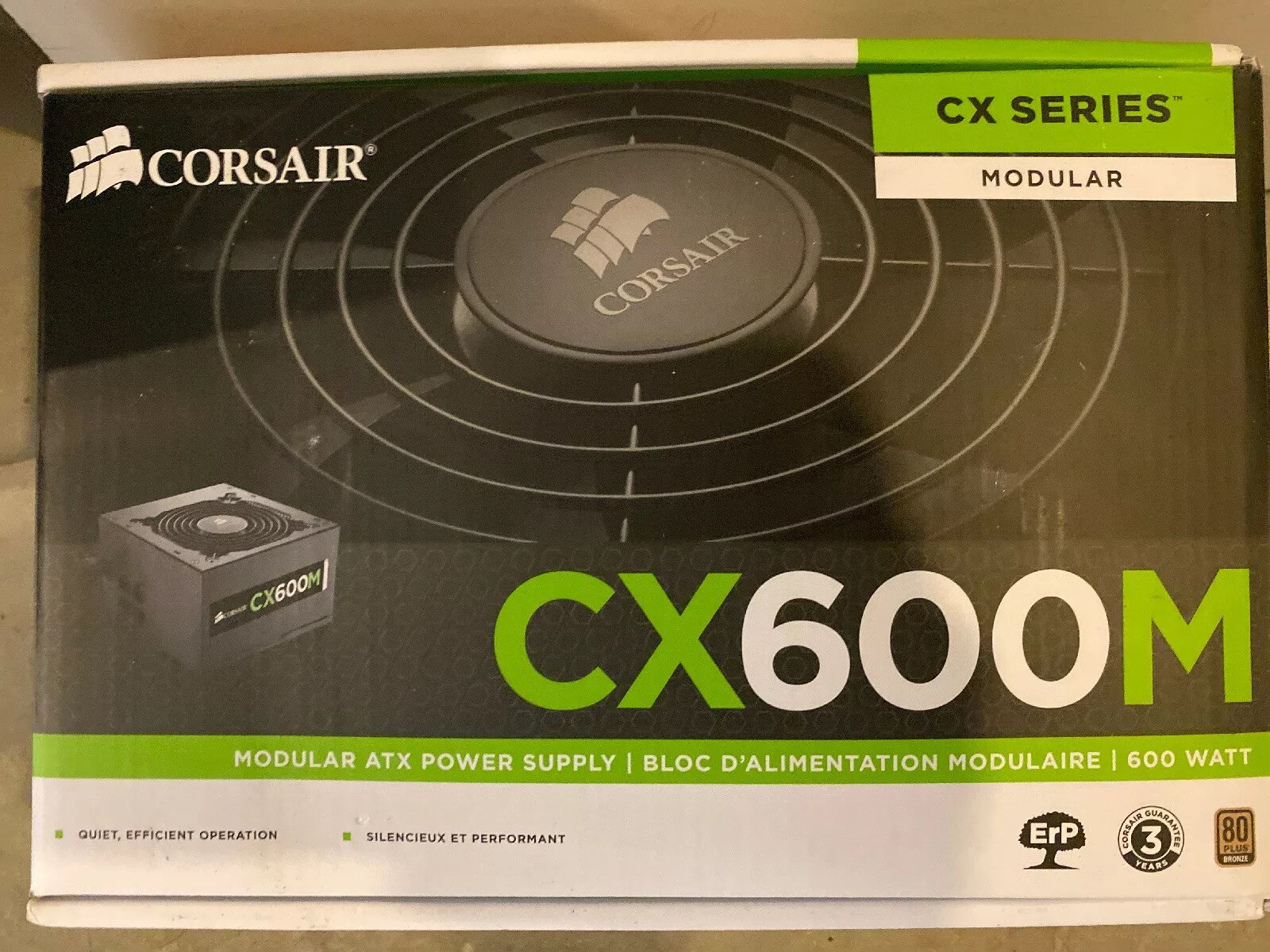 CX Series CX600M Bronze Certified Modular ATX PSU 600 Watt Power Supply