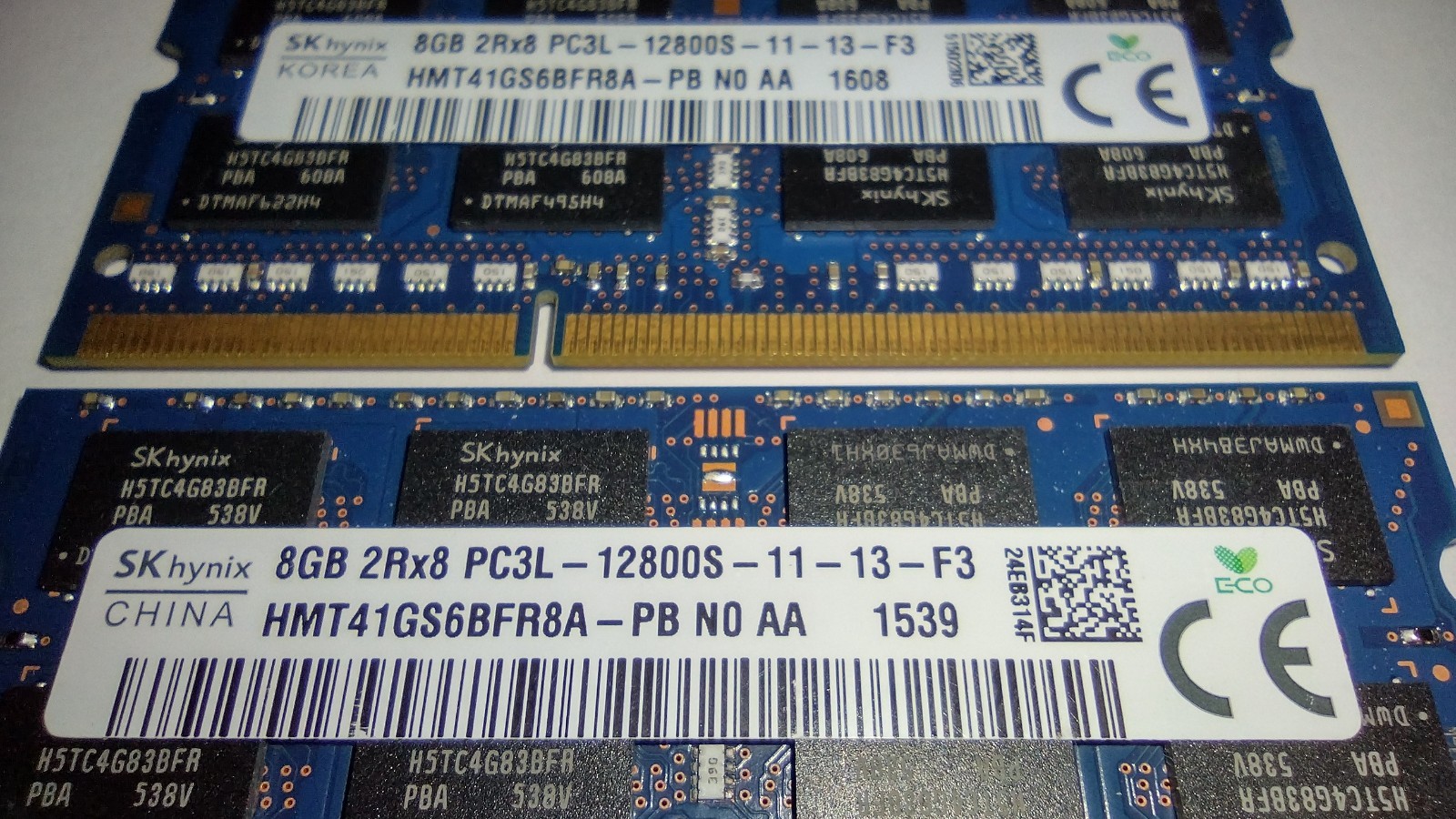 SK Hynix SO-DIMM DDR3 matching set of 2 DIMM 16GB total HMT41GS6BFR8A-PB