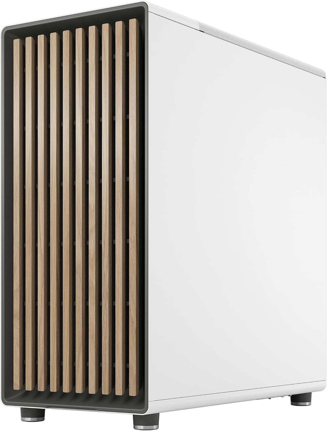 North Chalk White – Genuine Oak Wood Front – Mesh Side Panels – Two 140Mm Aspect