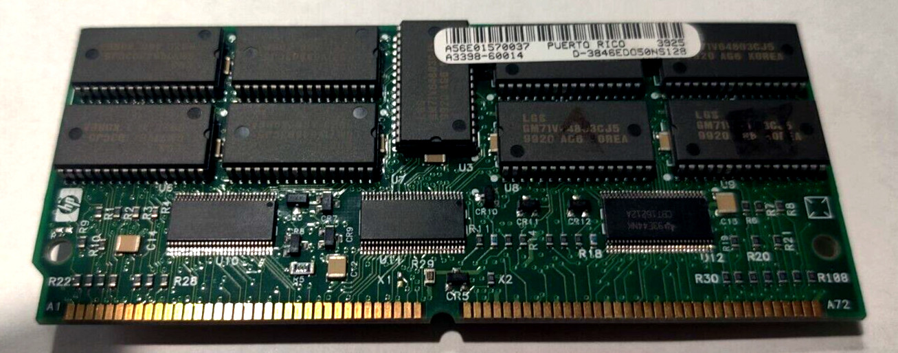 HP A3398-60014 RAM 128MB 72-pin – ships FREE from Ohio!