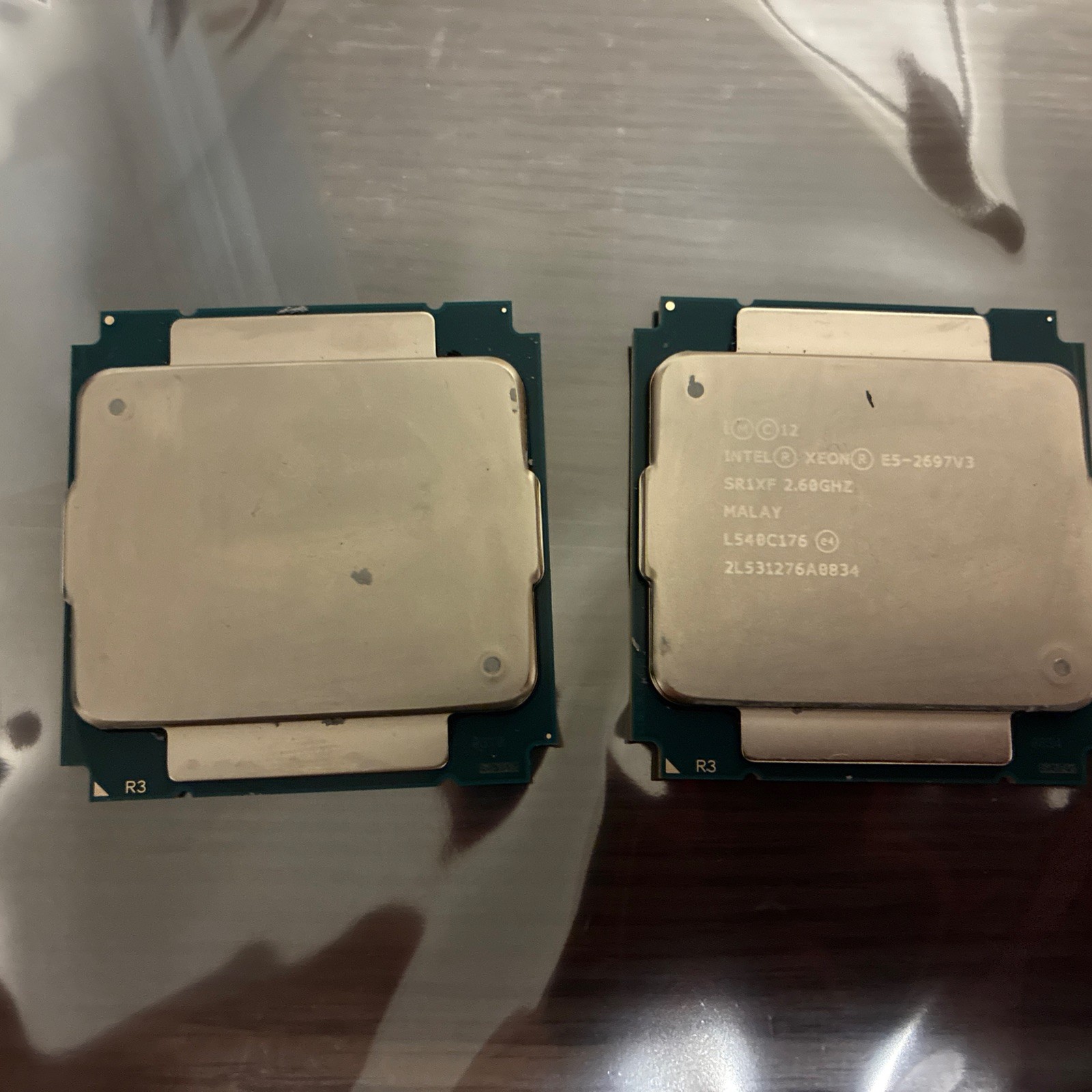 QTY LOT OF 2 Intel SR1XF Xeon E5-2697V3 2.6GHz 14-Core Socket 2011 CPU Processor