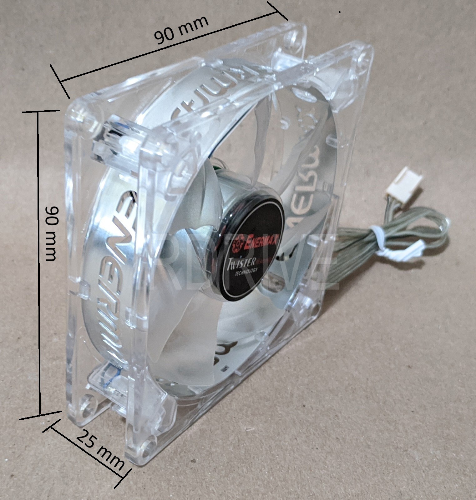 3-Pack: Enermax Twister 92mm x 25mm Blue LED 3pin 12V 0.4A PC Case Cooling Fan