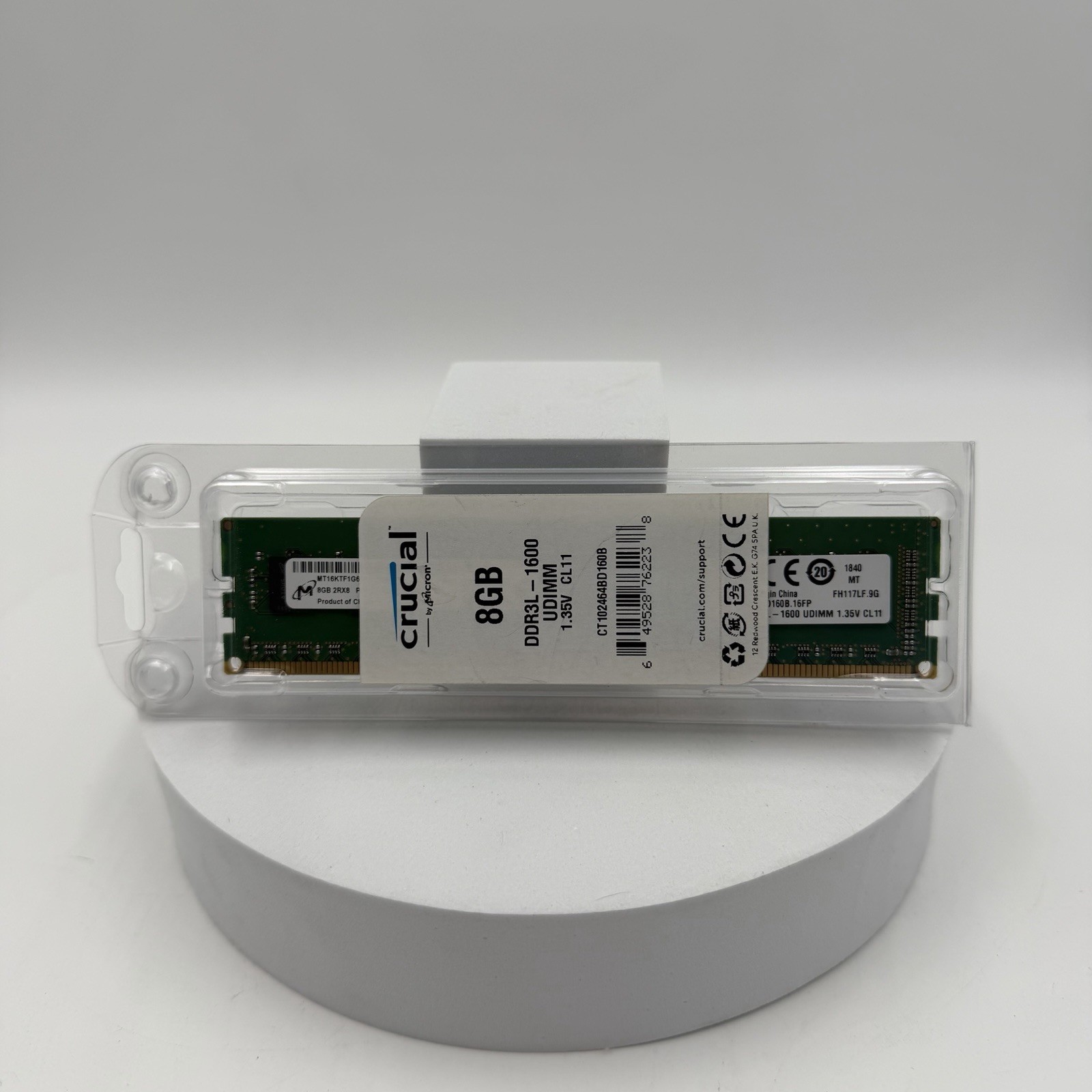 Crucial 8GB (1 Stick) PC3-12800 DDR3L 1600 UDIMM PC Memory CT102464BD160B