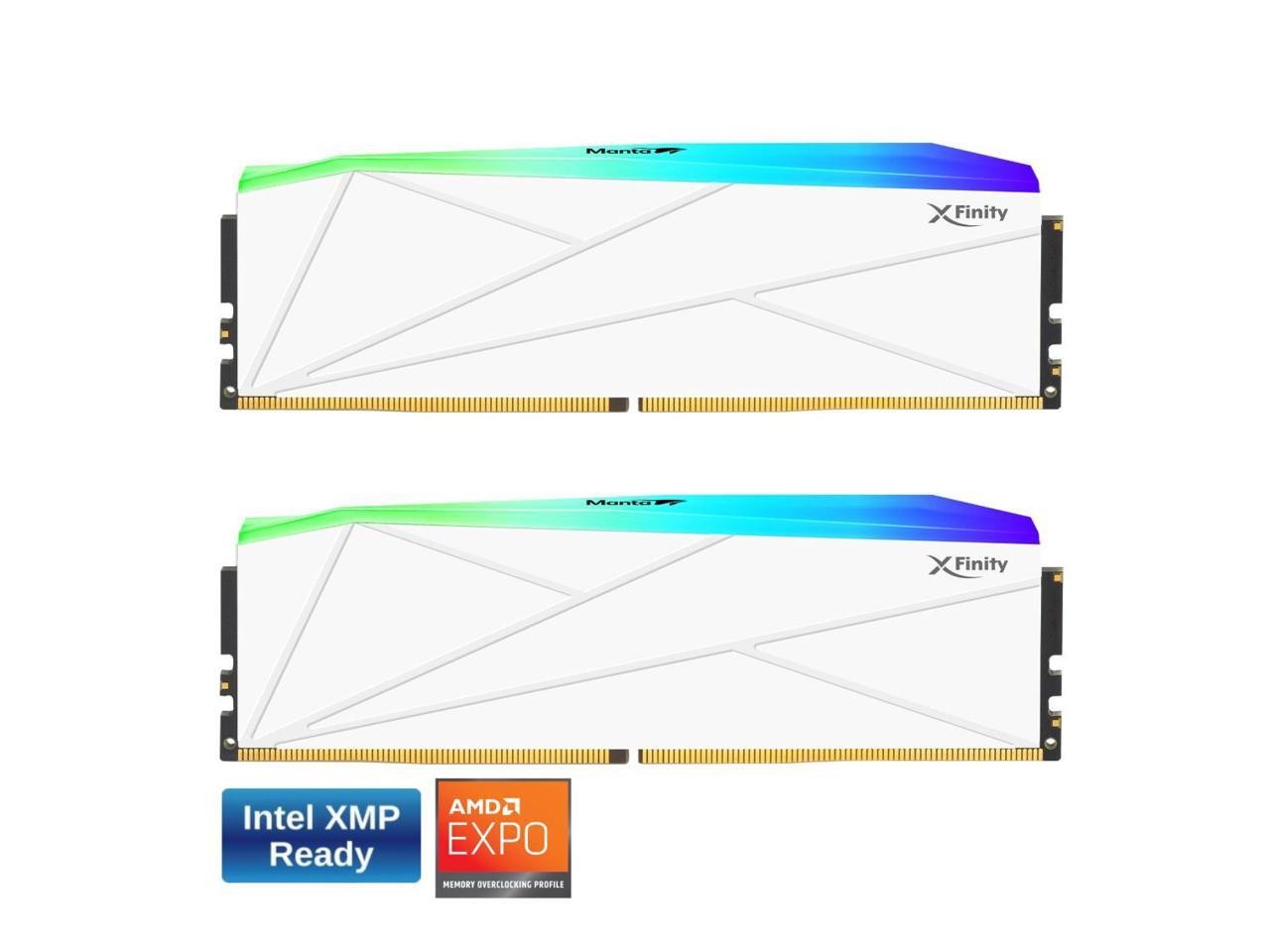 V-COLOR Manta XFinity RGB DDR5 32GB (16GBx2) 6000MHz XMP 3.0 & AMD EXPO CL30 1.3