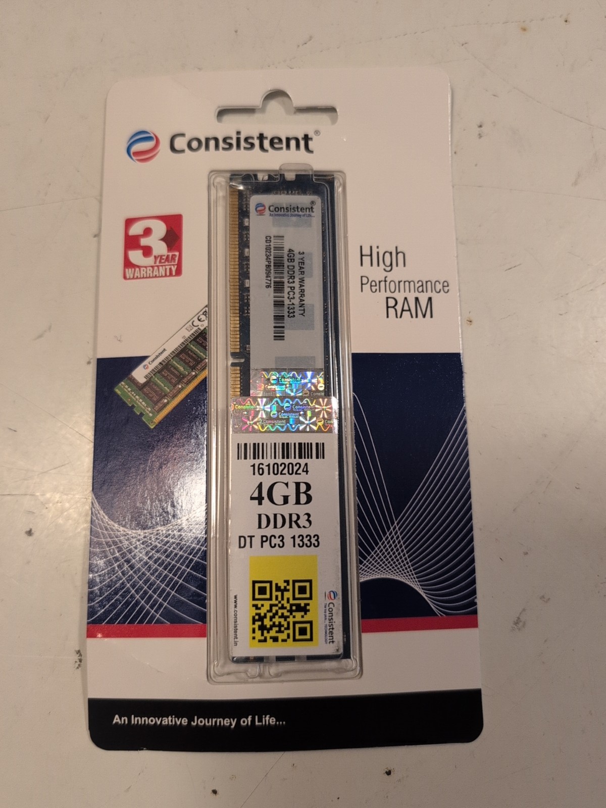4GB DDR3 Consistent Desktop Memory RAM PC3 1333 New In Box High Performance Ram