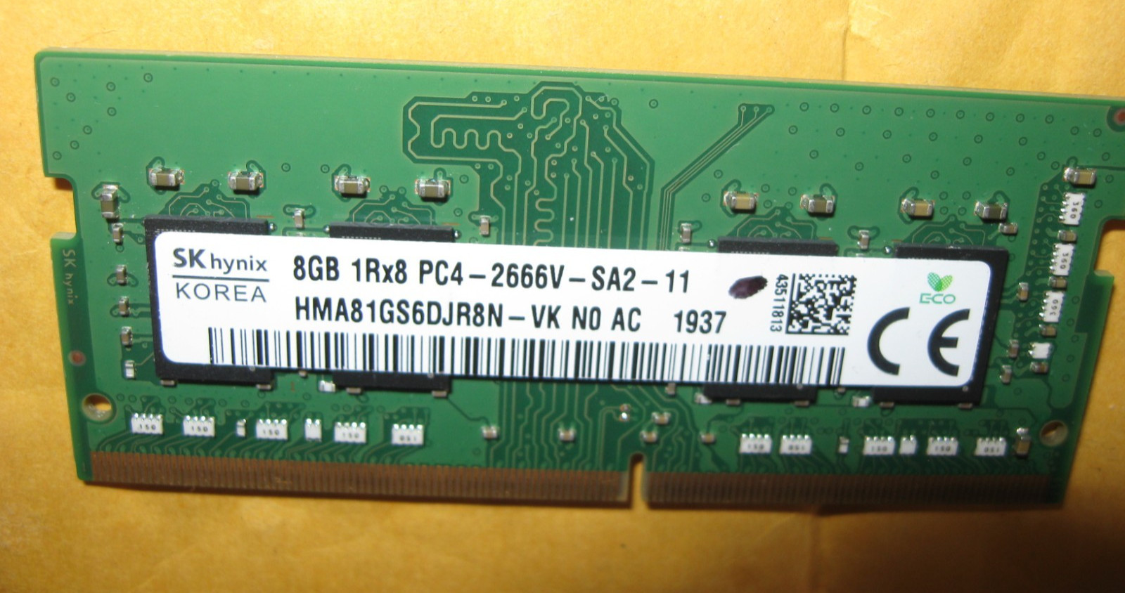 SK Hynix (KOREA) 8GB 1Rx8 PC4-2666V-SA2-11 TESTED
