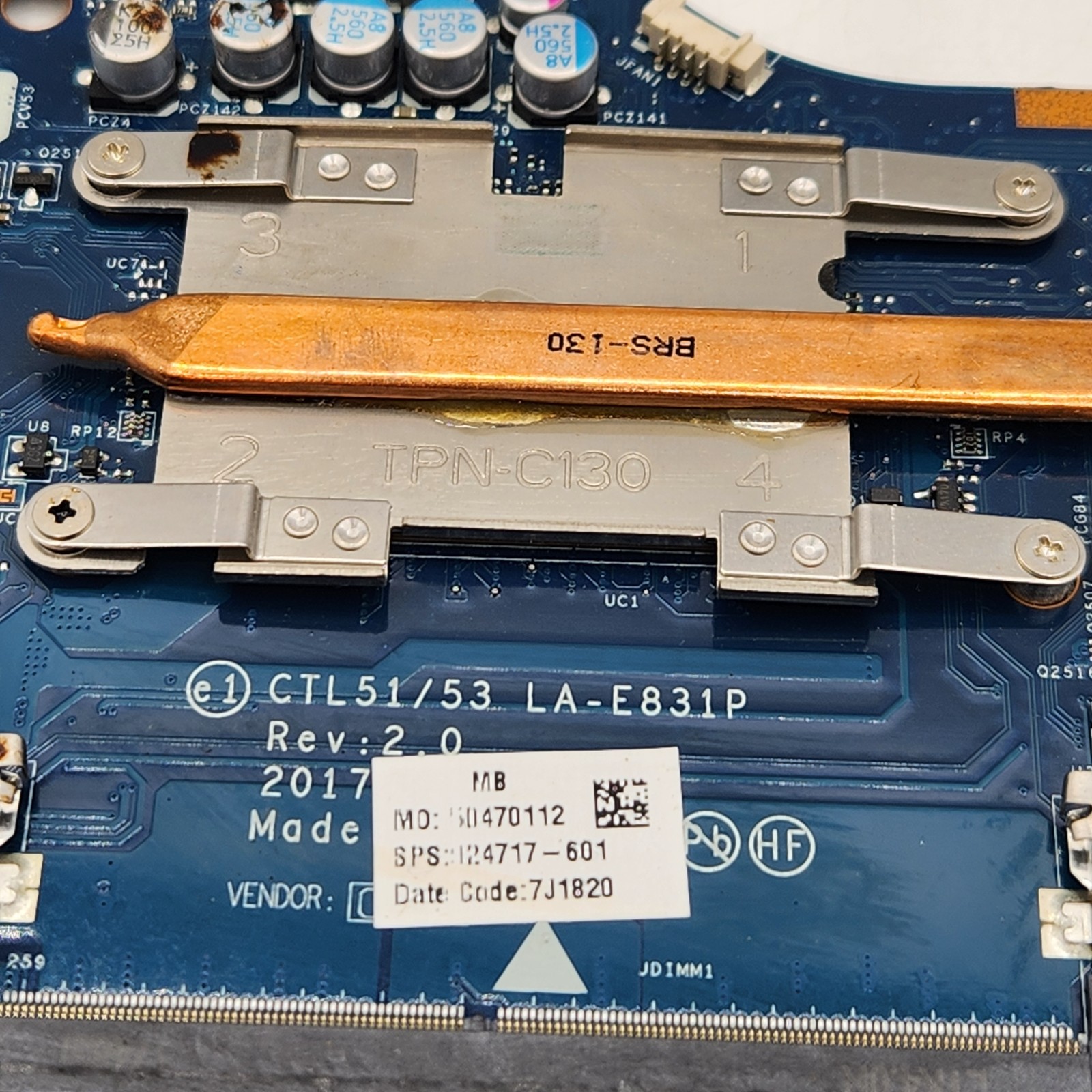 LA-E831P Laptop Motherboard AMD A12-9720P 2.7GHz for HP 15-BW016CY