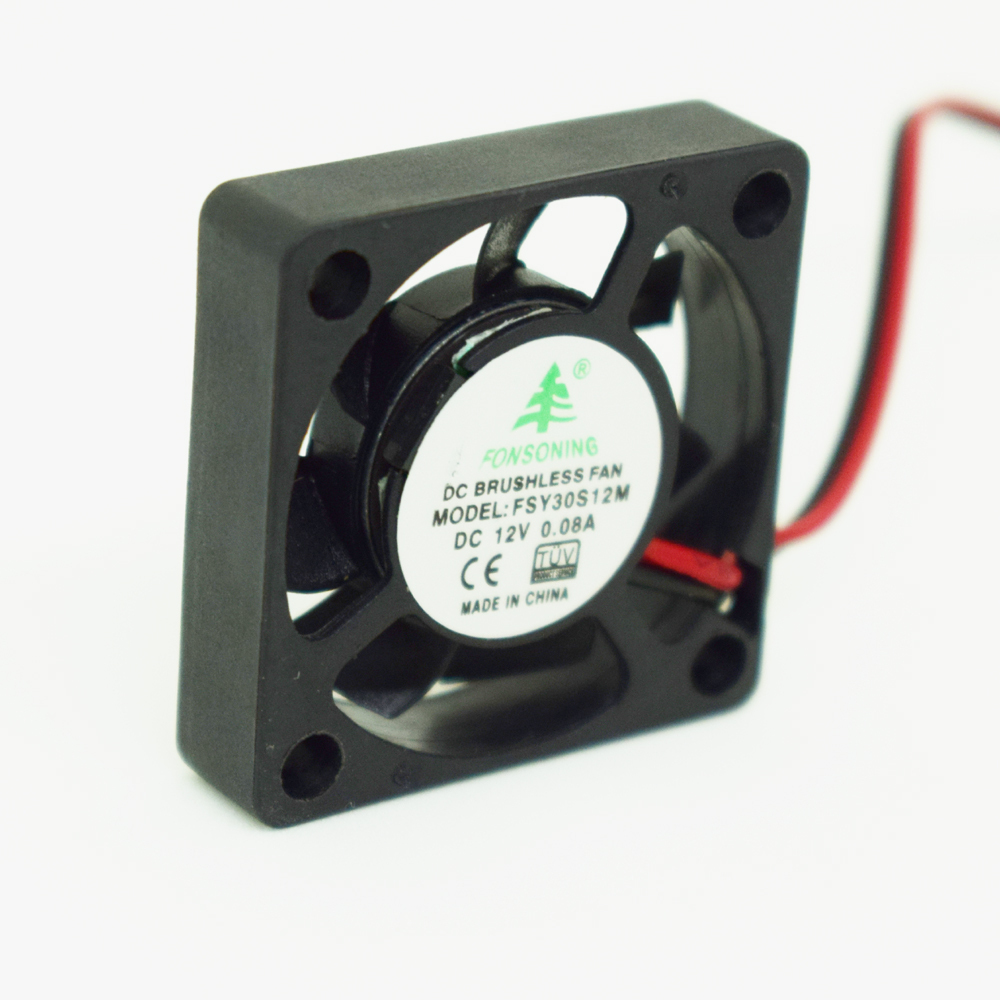 100pcs Brushless DC Cooling Fan 30x30x6mm 3006 7 blades 12V 0.08A 2pin Connector