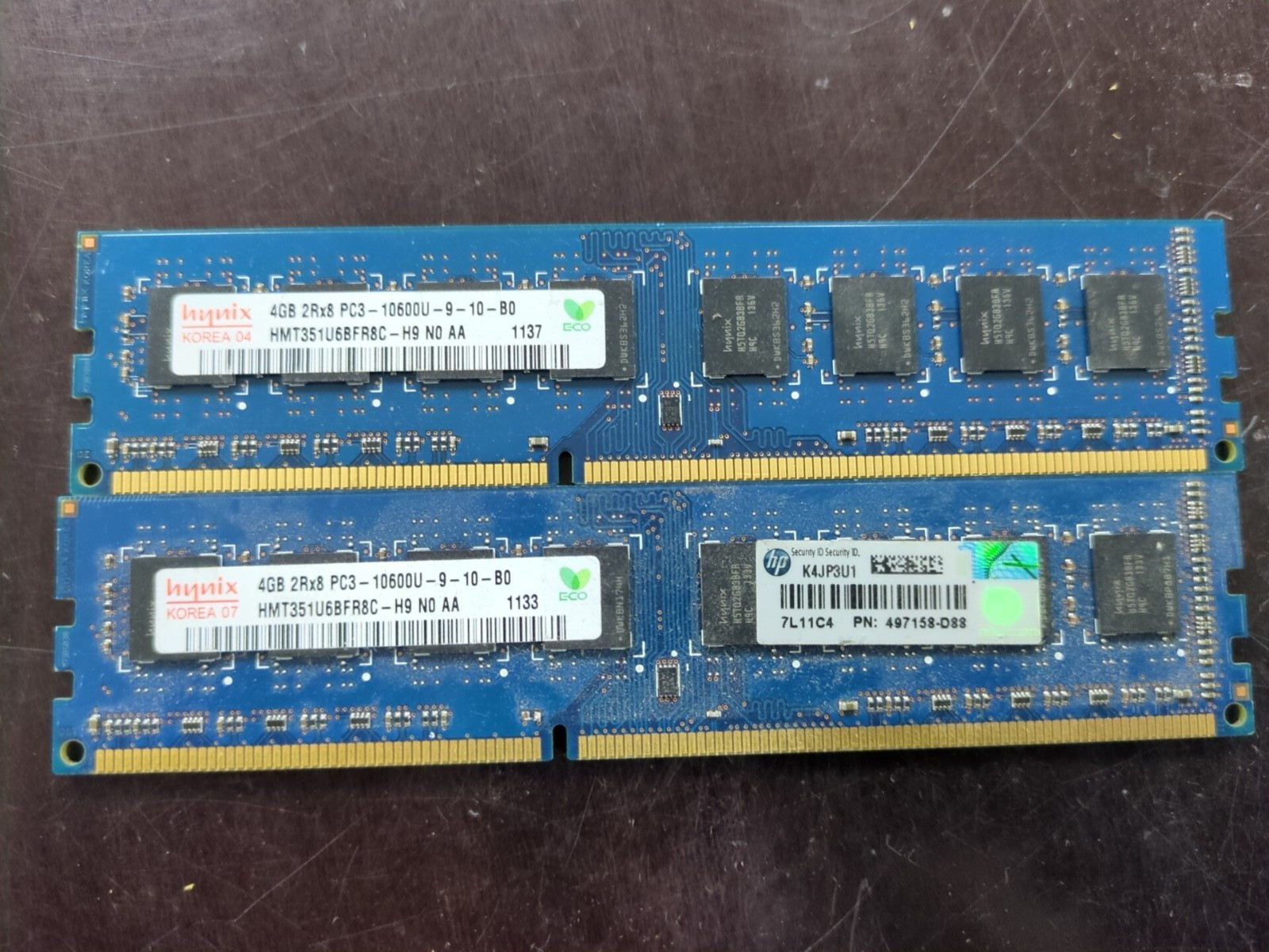 SK HYNIX 8GB (2x4GB) 2Rx8 PC3-10600U DDR3 DESKTOP Memory RAM