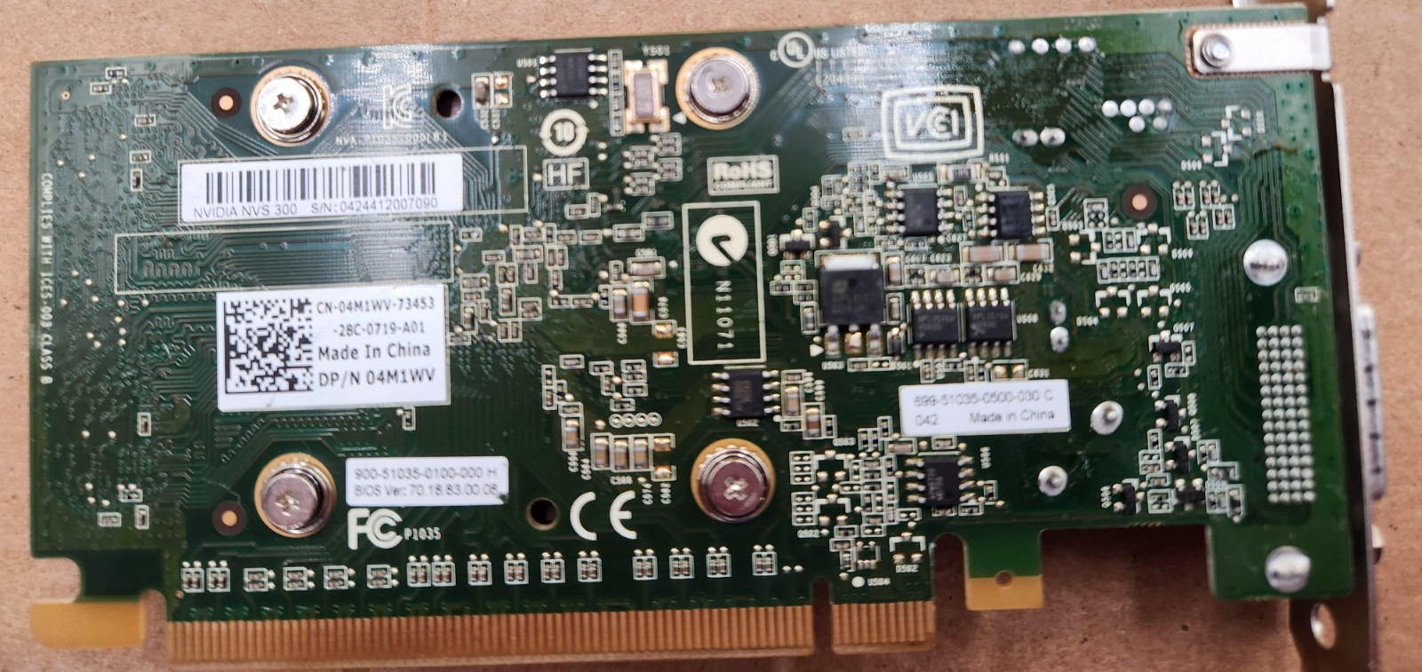 LOT OF 3 NVIDIA NVS 300 512MB DDR3 HIGH profile Graphics Card