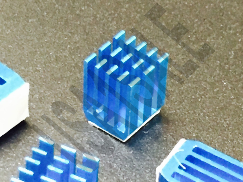Lot 8 pcs 9x9x12mm adhesive Aluminum blue HeatSink For Memory GPU Chip IC Ram