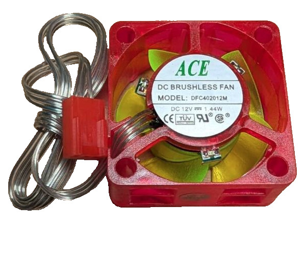 Ace 40mm x 20mm Computer Case UV Red / Green 3-Fan with 3 LEDs